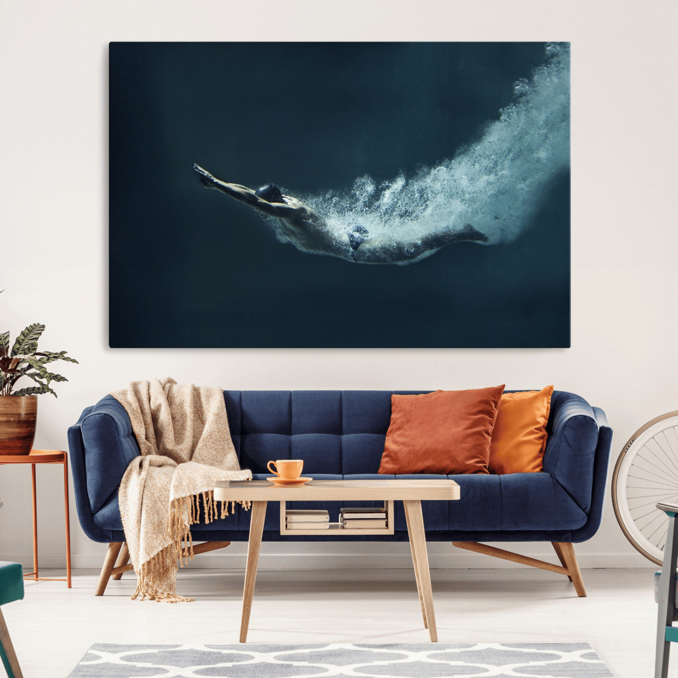 48463-MGV-CV-36X24-Swimmer Wall Art Canvas Print
