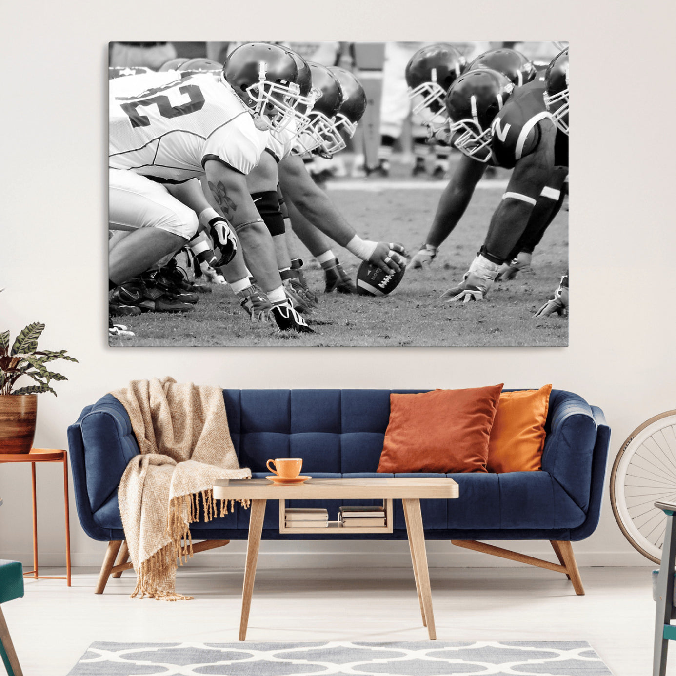 97432-MGV-CV-36X24-American Football Player Wall Art Canvas Print