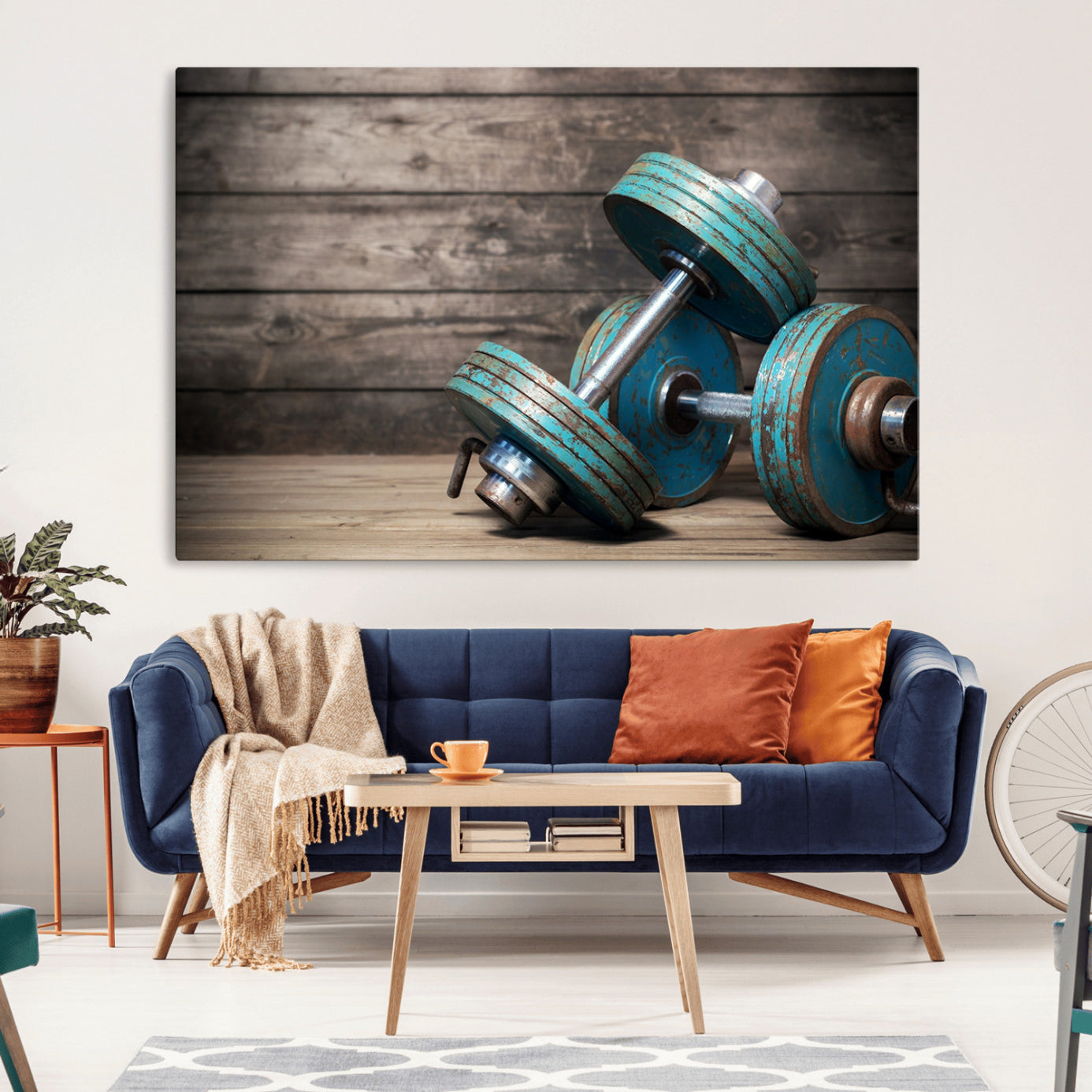 39364-MGV-CV-36X24-Dambell and Sport Wall Art Canvas Print