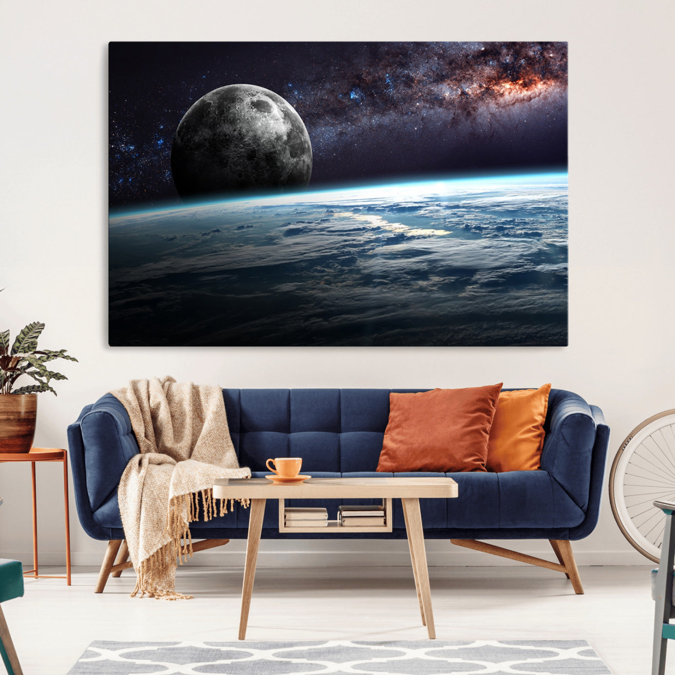 -Space and Planet Canvas Print