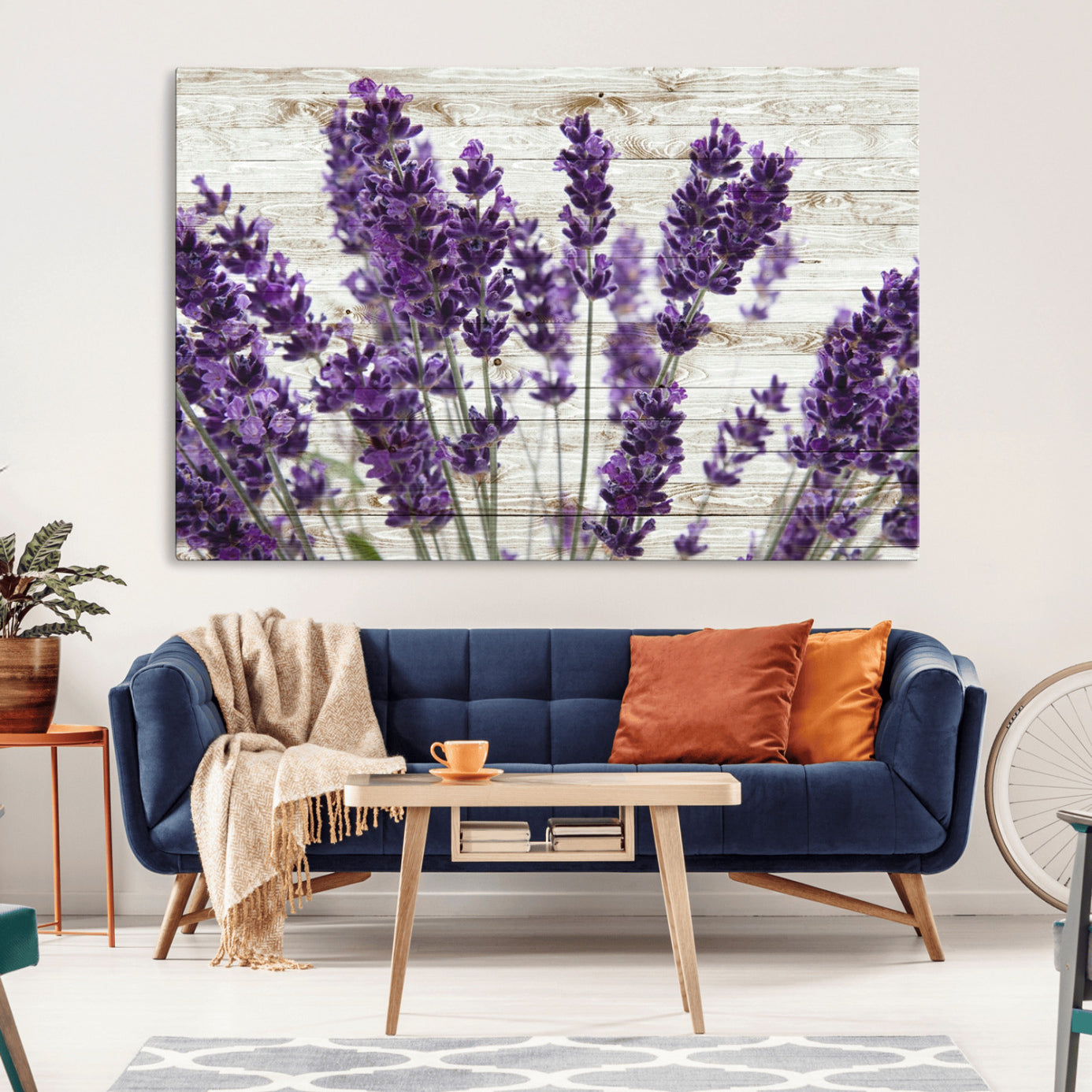 35576-MGV-CV-36X24-Lavender Canvas Wall Art Flower Print