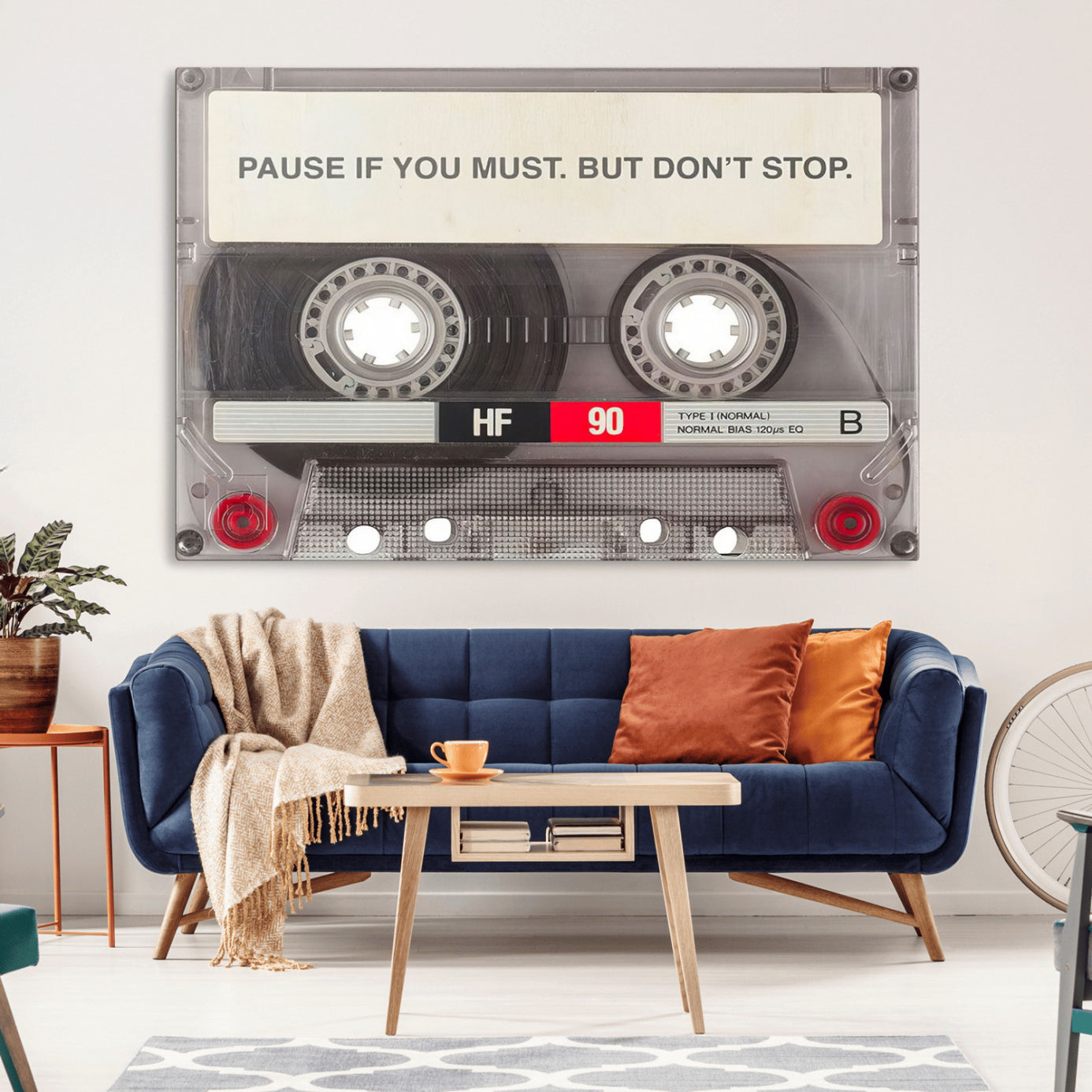75360-MGV-CV-36X24-Music Cassette Iconic Wall Art Canvas Print