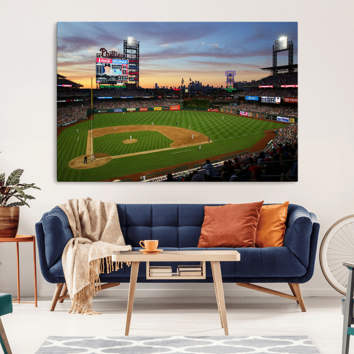 -Citizens Bank Park Philadelphia Phillies Wall Art Canvas | 3-Panel Canvas Print of Phillies Stadium
