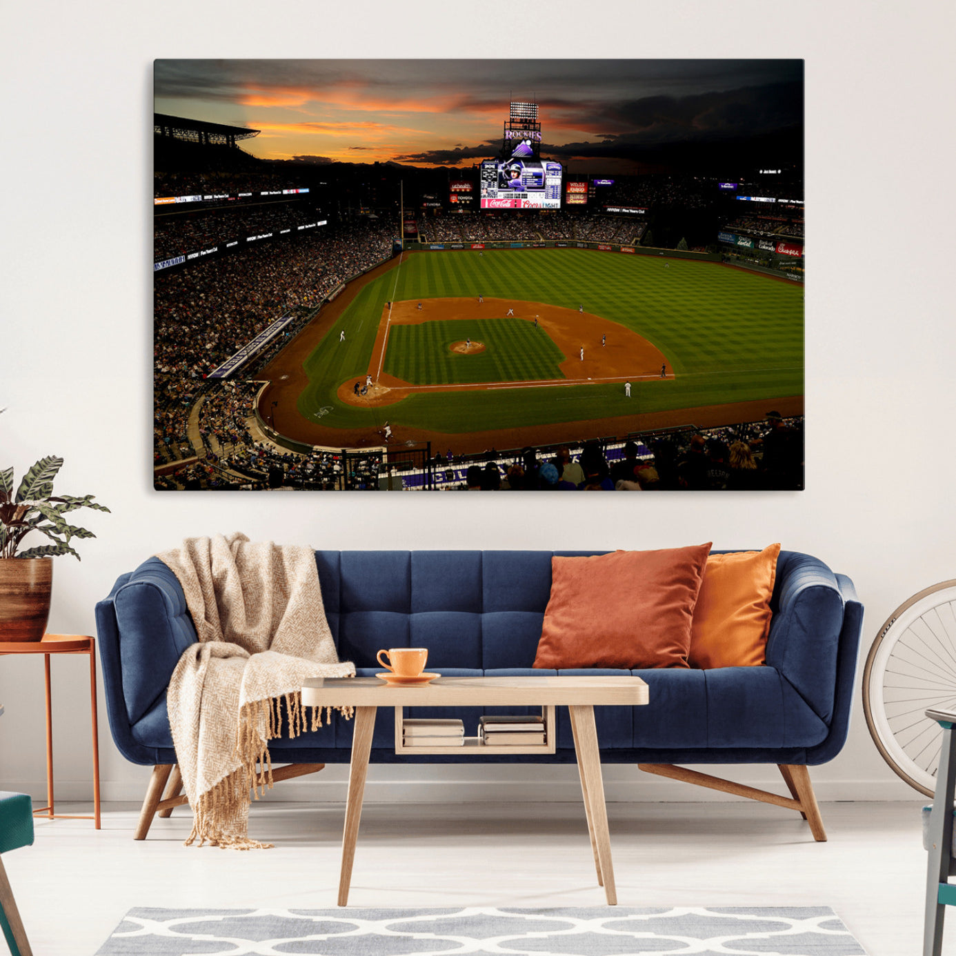 57060-MGV-CV-36X24-Colorado Rockies Coors Field Wall Art Canvas Print - MLB Baseball Stadium