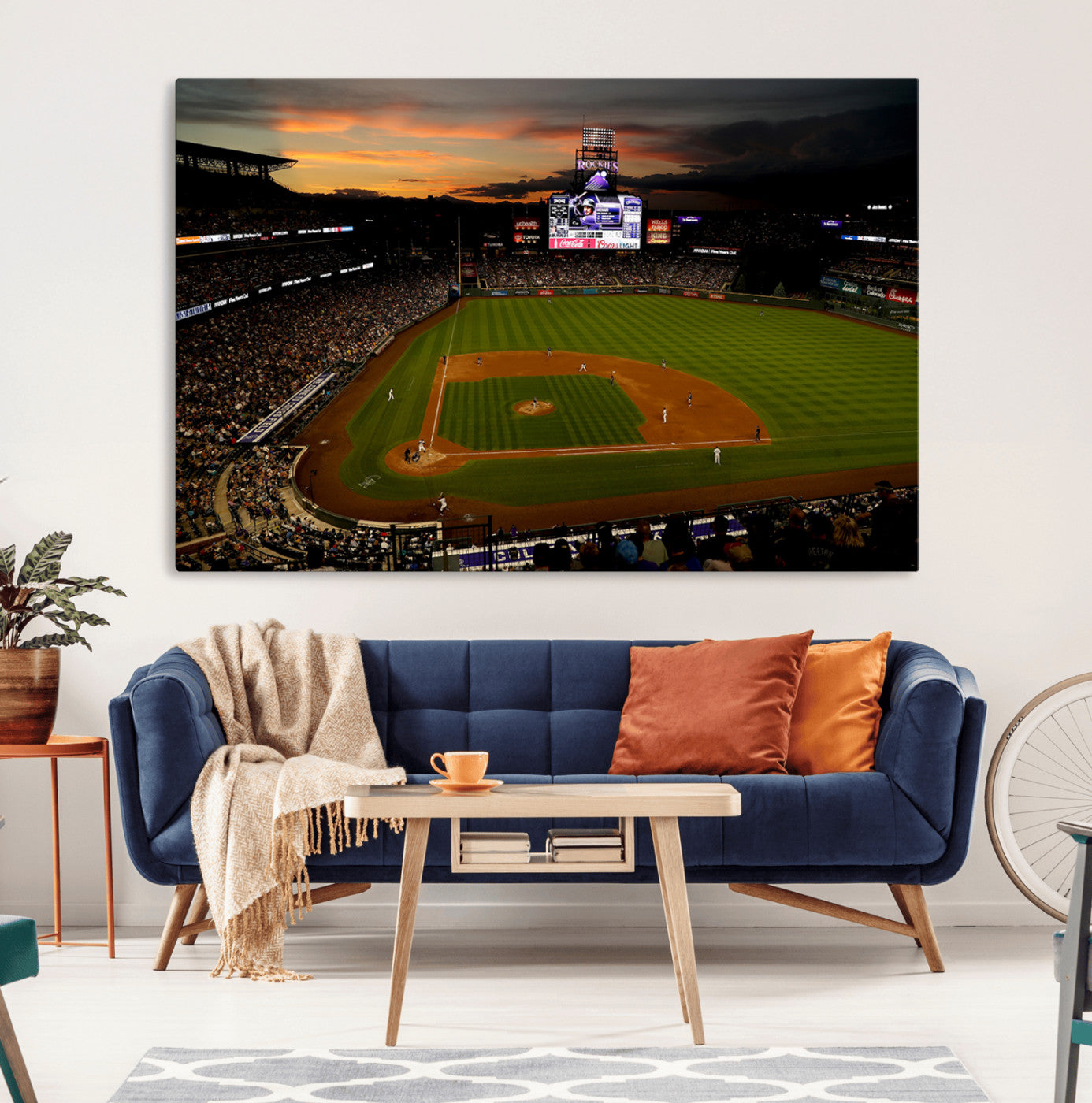 -Colorado Rockies Coors Field Wall Art Canvas Print - MLB Baseball Stadium