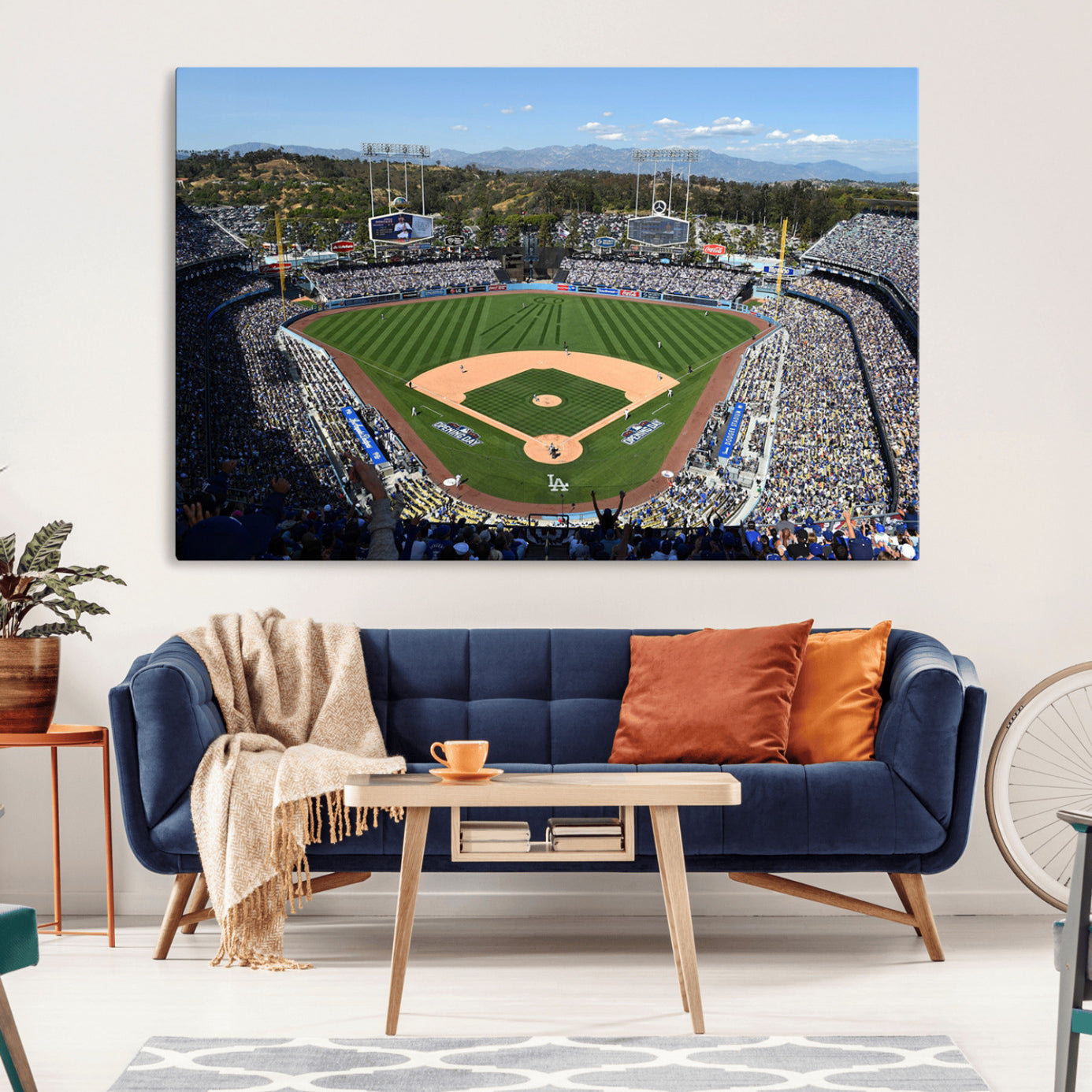-Los Angeles Dodgers Dodger Stadium Wall Art Canvas Print - MLB Baseball Stadium Wall Art Canvas