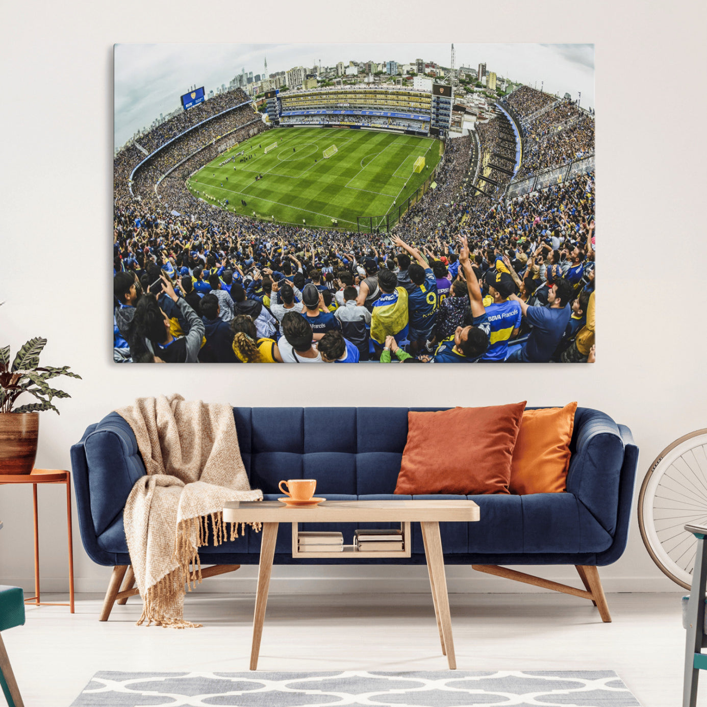 63839-MGV-CV-36X24-Boca Juniors Soccer Team Print Wall Art - Buenos Aires Bombonera Stadium Canvas Print