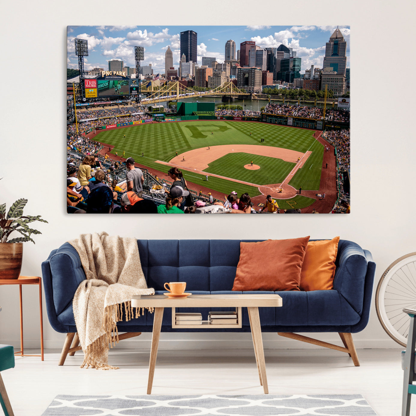 -Pittsburgh Pirates Baseball Team Print - PNC Park Stadium Wall Art Canvas Print - Ready to Hang