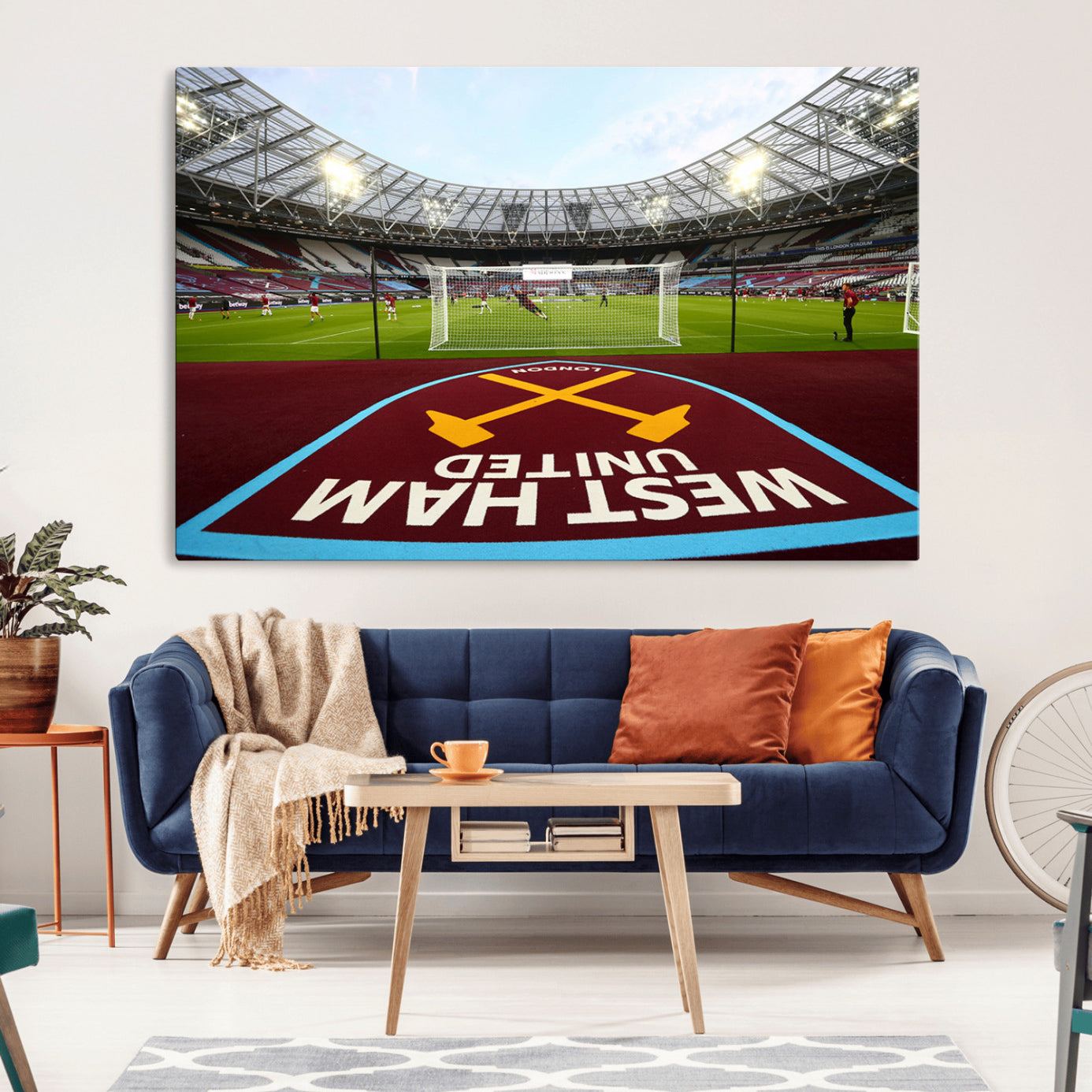 77367-MGV-CV-36X24-West Ham United FC Stadium Canvas Wall Art – London Stadium Football Print – Premier League Team
