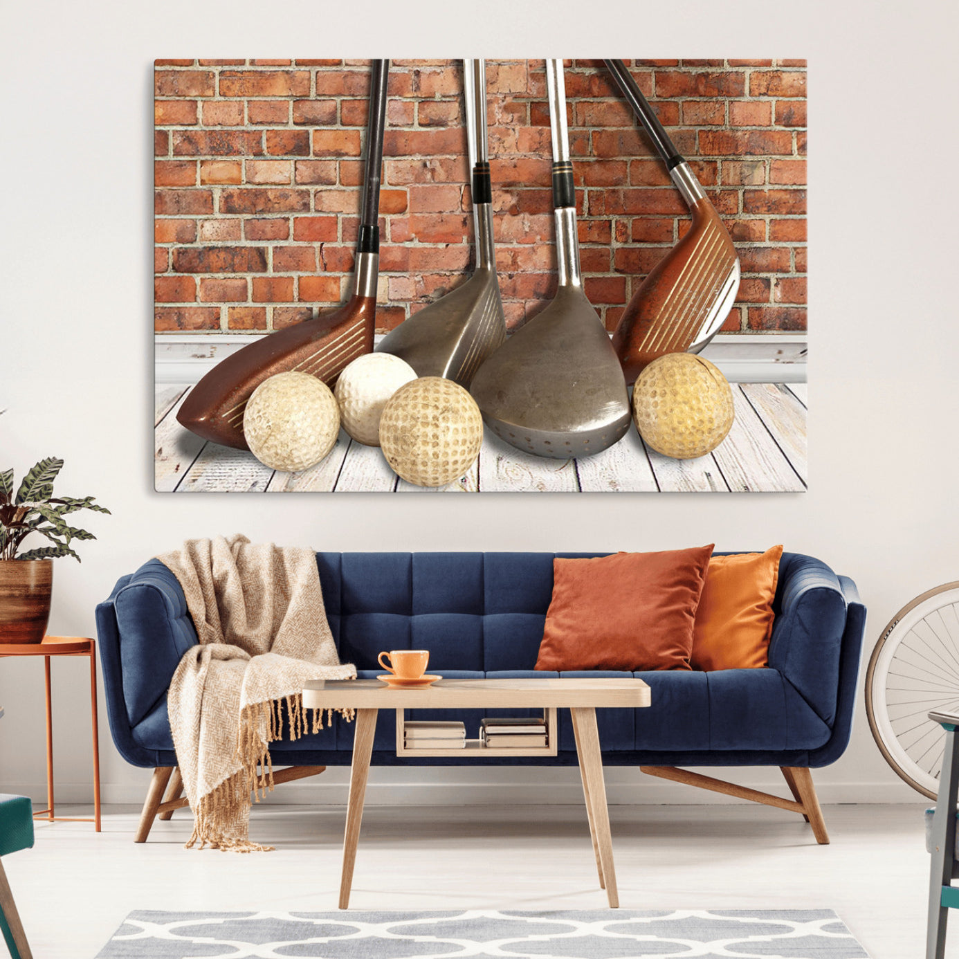 -Vintage Golf Ball Wall Art Canvas Print | Golf Decor for Man Cave or Office | Ready to Hang and