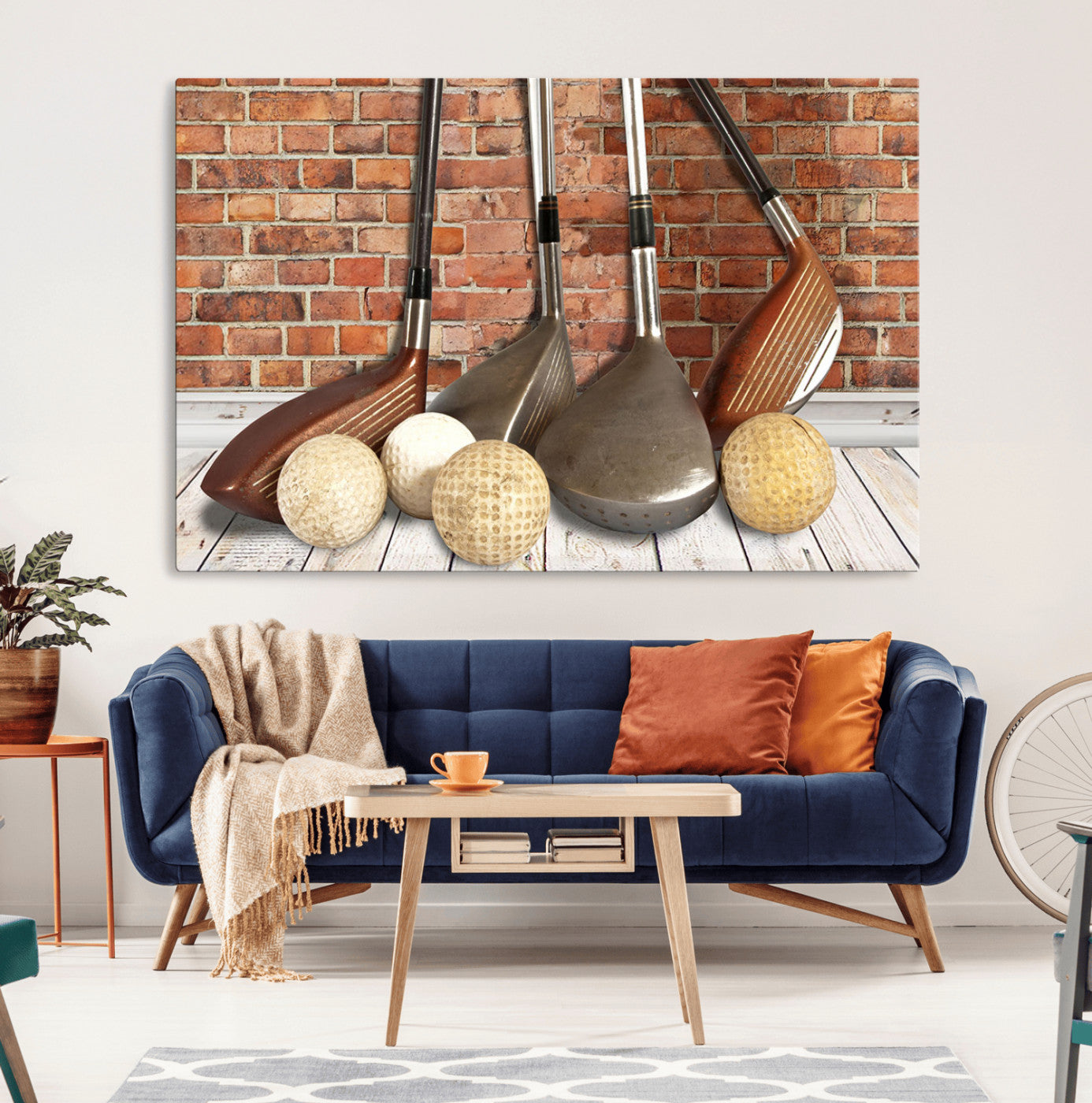 71818-MGV-CV-36X24-Vintage Golf Ball Wall Art Canvas Print | Golf Decor for Man Cave or Office | Ready to Hang and