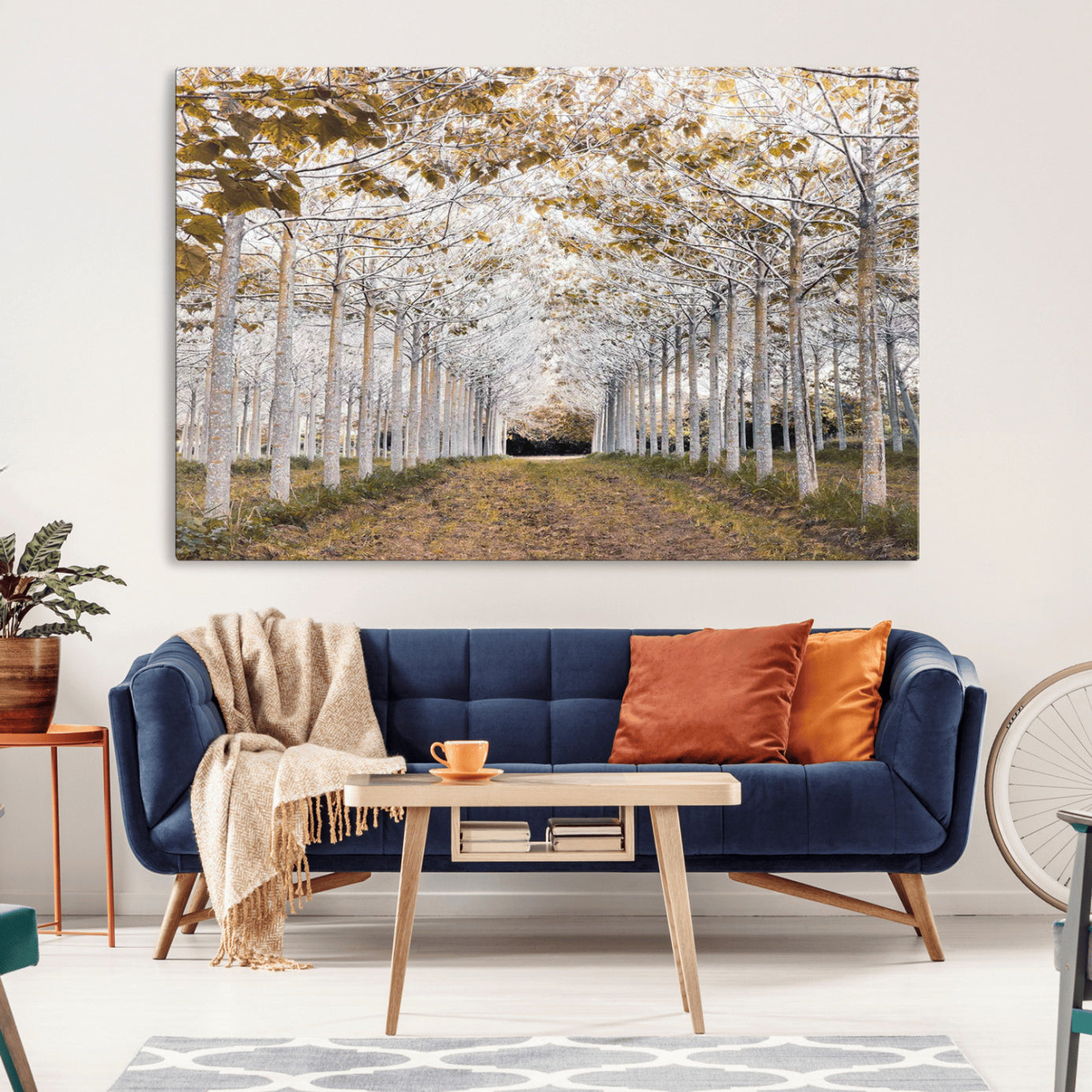 -Forest Grove Wall Art | Serene Pathway Canvas Print | Ready to Hang and Framed Nature Wall Decor for