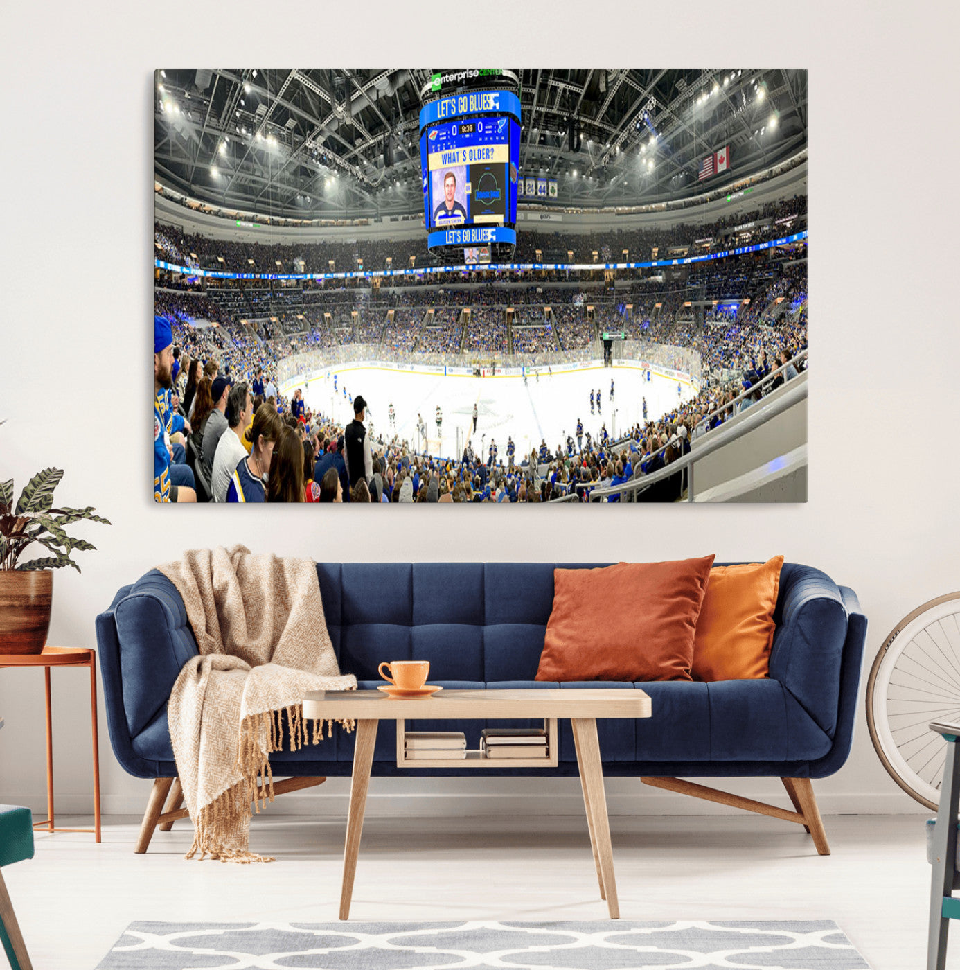 -Enterprise Center | Missouri St. Louis Blues Ice Hockey Stadium Wall Art | Canvas Print | Ready to