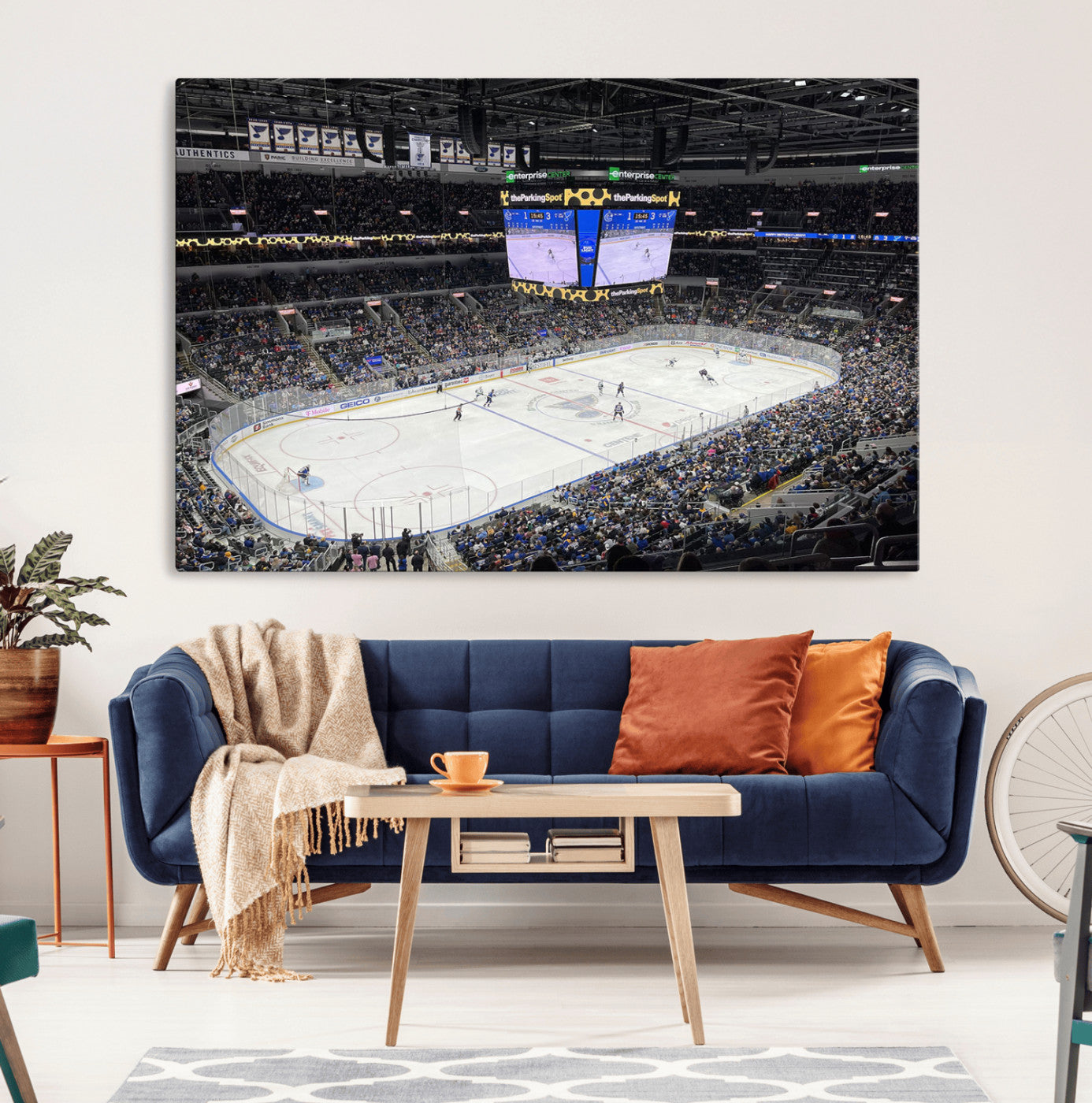 75222-MGV-CV-36X24-Enterprise Center Missouri St. Louis Blues Hockey Stadium Wall Art Canvas Print