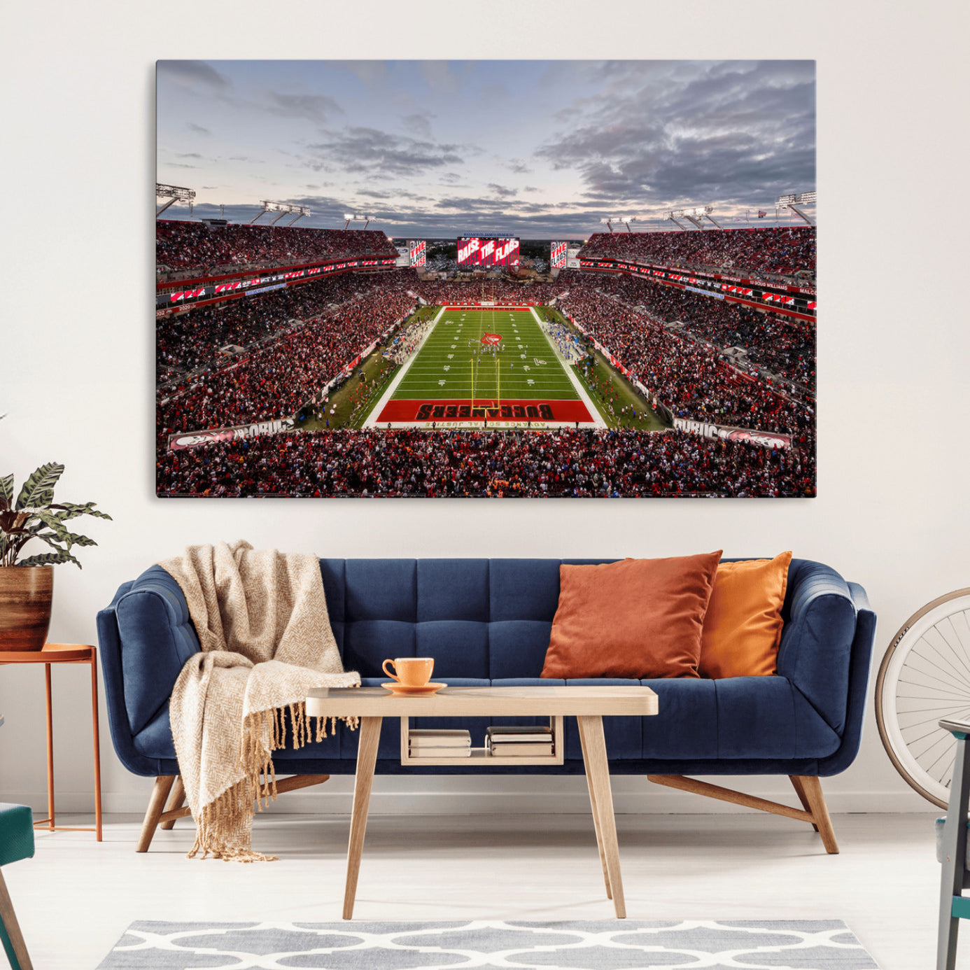 -Florida Tampa Raymond James Stadium Wall Art Canvas Print - NFL Football Stadium Print Canvas