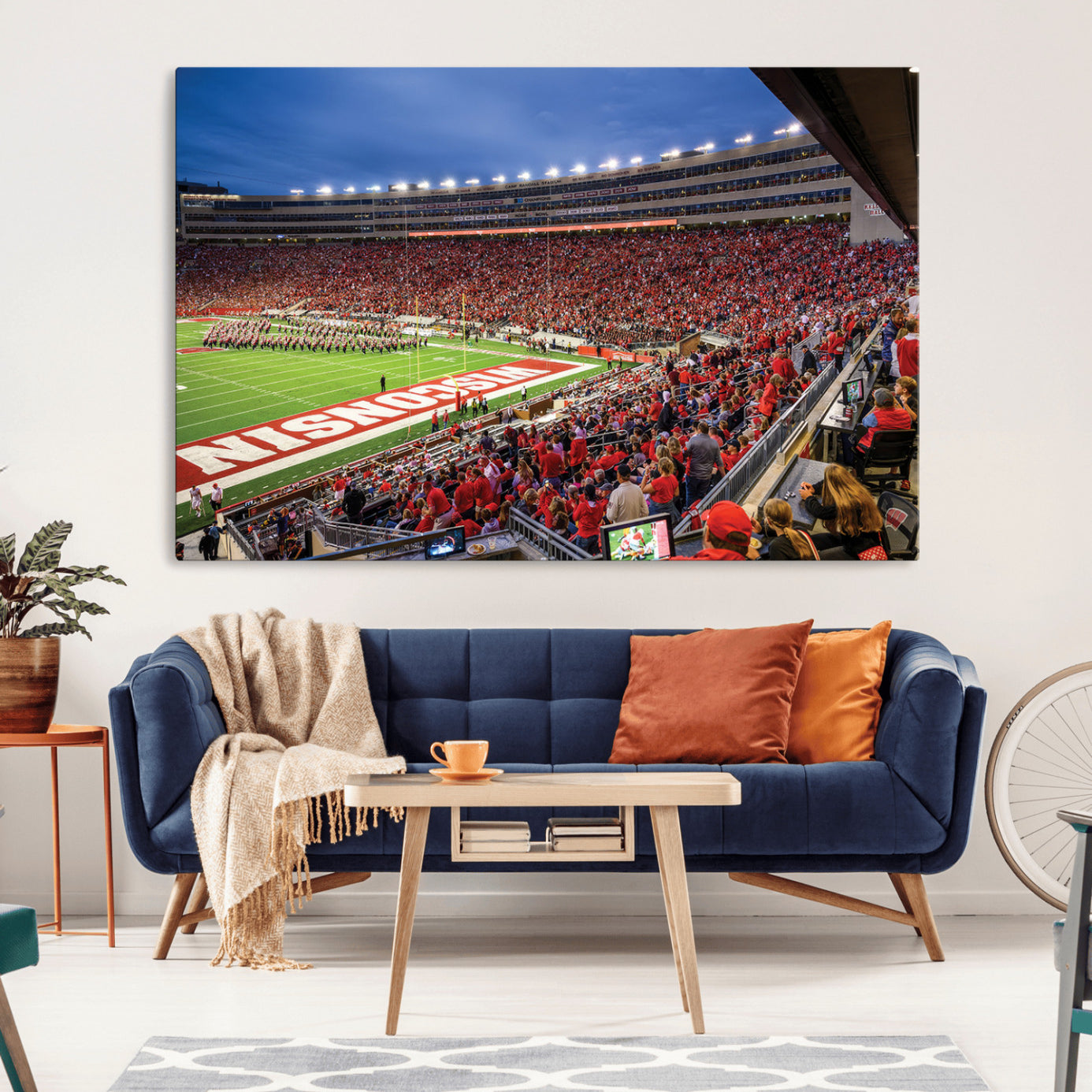 -Wisconsin Badgers Football Team Print - Madison Camp Randall Stadium Wall Art, Wisconsin Badgers