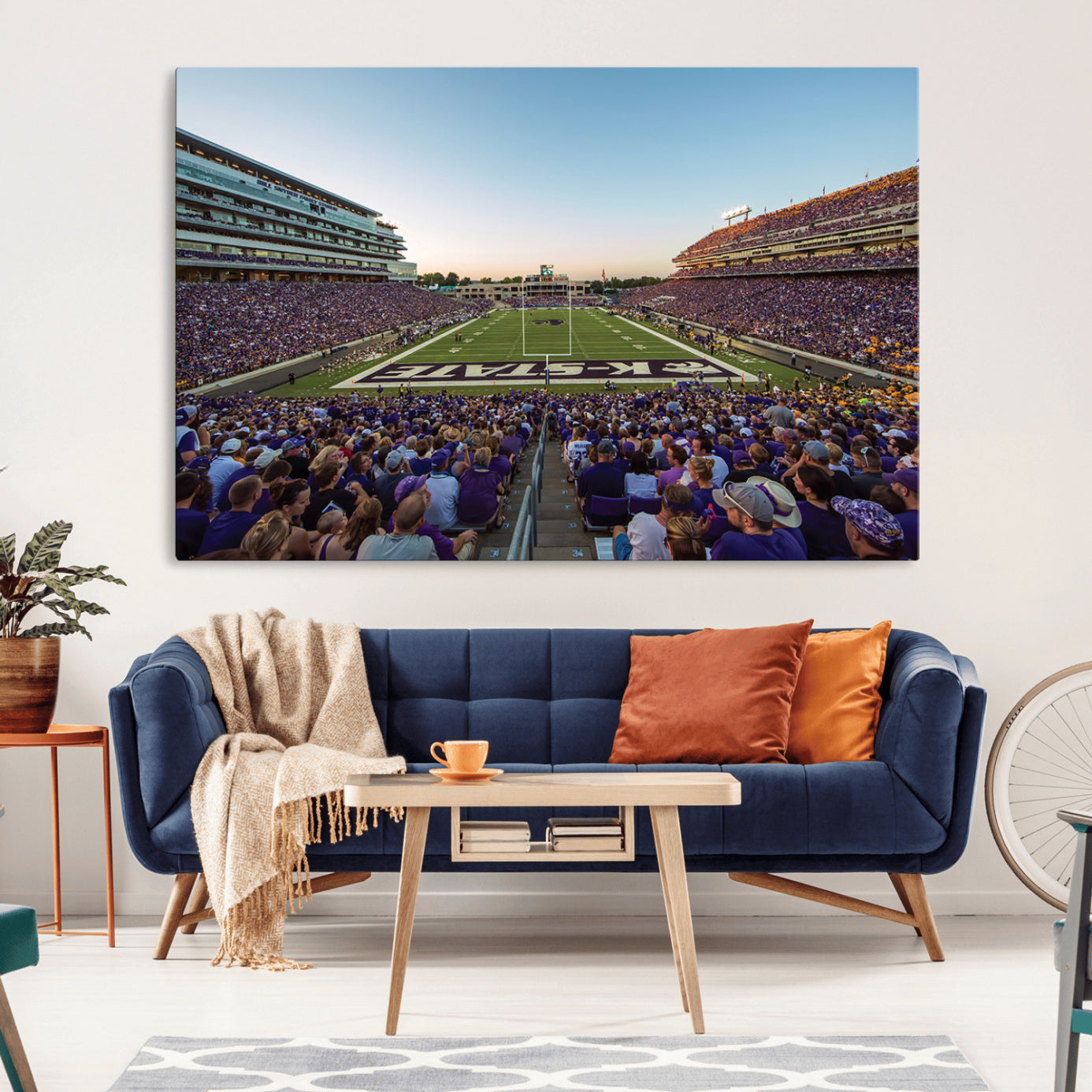 82792-MGV-CV-36X24-Kansas State University Wildcats Football Team Print - Manhattan Bill Snyder Family Football Stadium