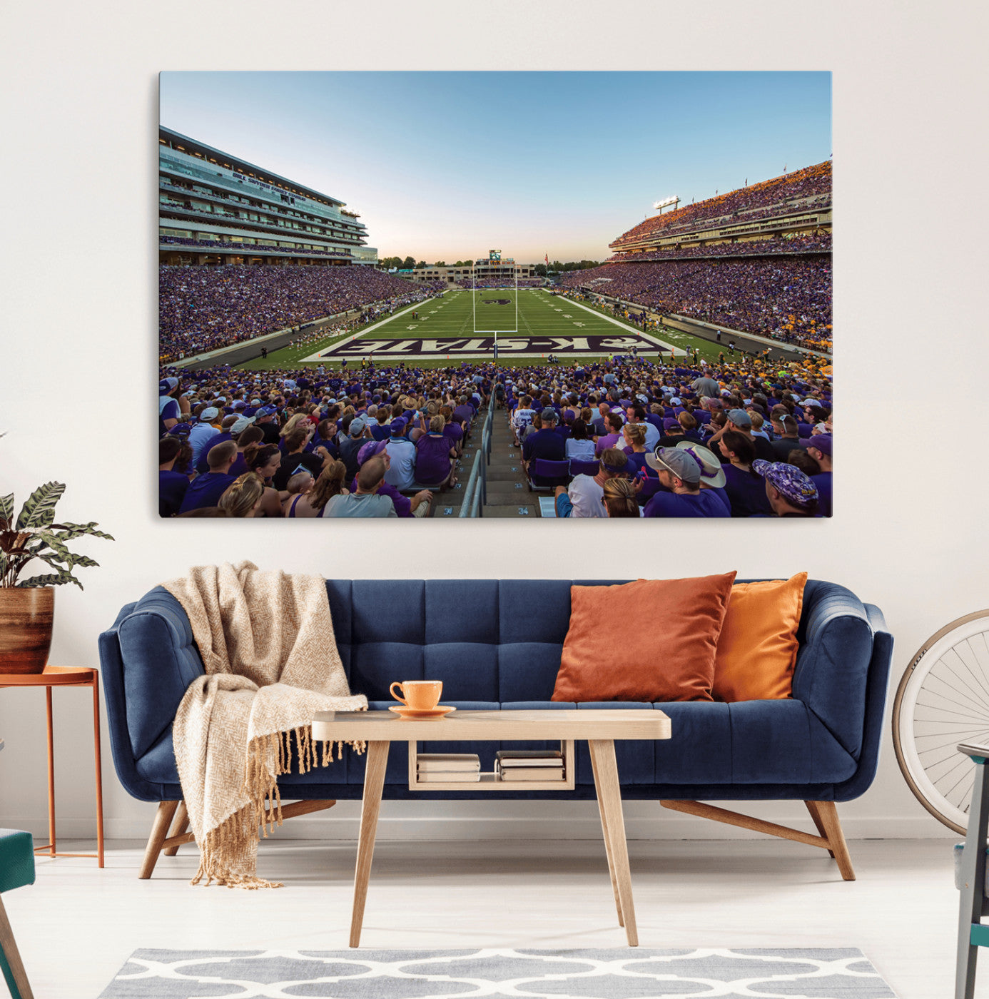 82792-MGV-CV-36X24-Kansas State University Wildcats Football Team Print - Manhattan Bill Snyder Family Football Stadium