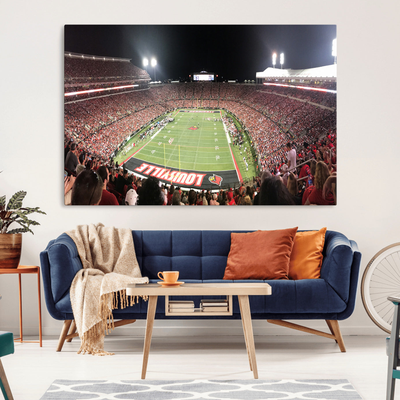 -University of Louisville Cardinals Football Team Print - Louisville Cardinal Stadium Wall Art Canvas