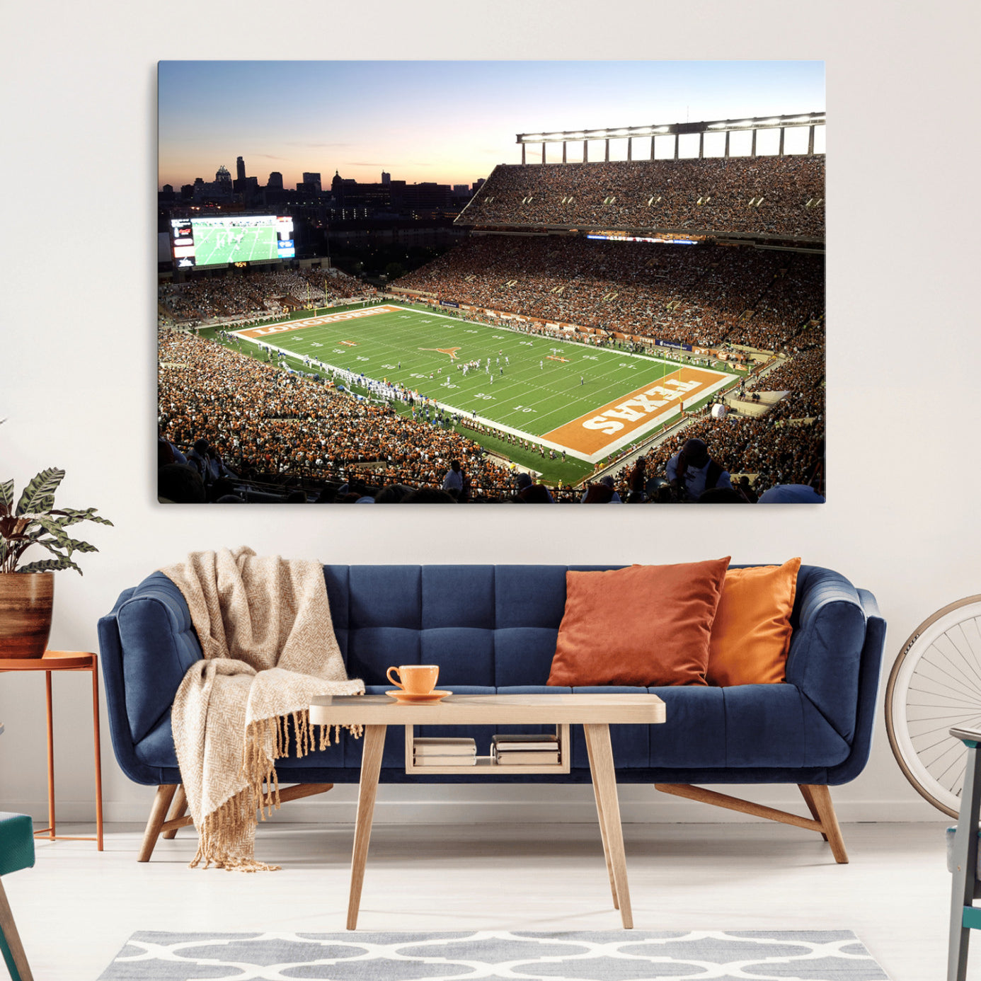 11455-MGV-CV-36X24-Darrell K Royal-Texas Memorial Stadium Canvas Wall Art - Texas Longhorns Football Match