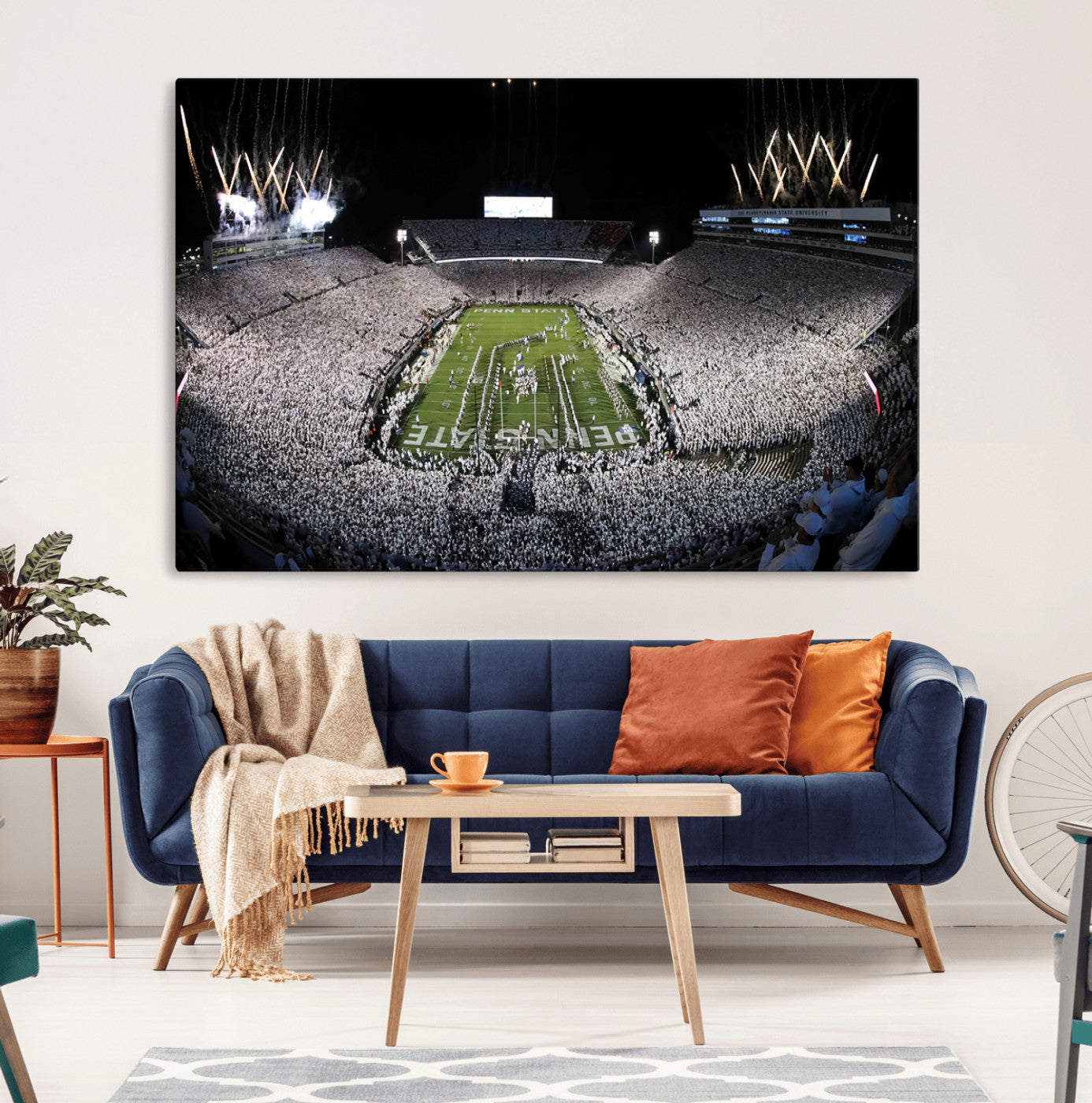 84537-MGV-CV-36X24-Penn State Beaver Stadium Canvas Wall Art - Nittany Lions Football Print