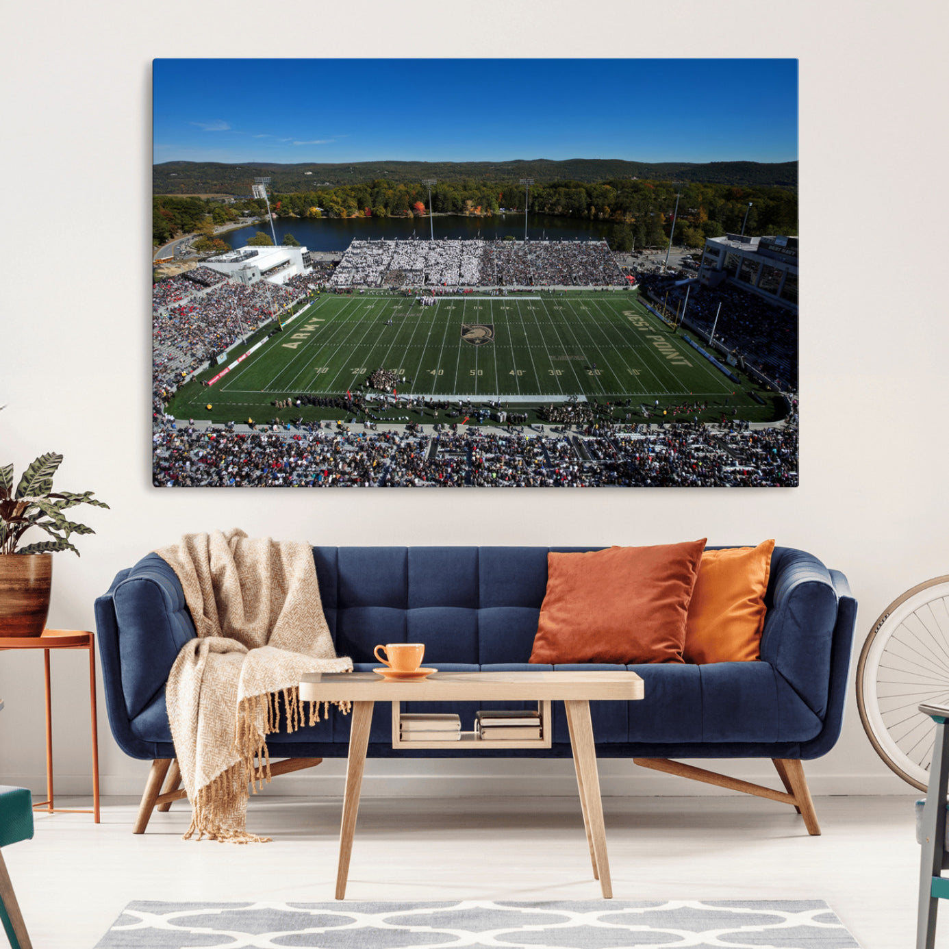 -Army Black Knights Football Team Print - West Point Michie Stadium Wall Art Canvas Print