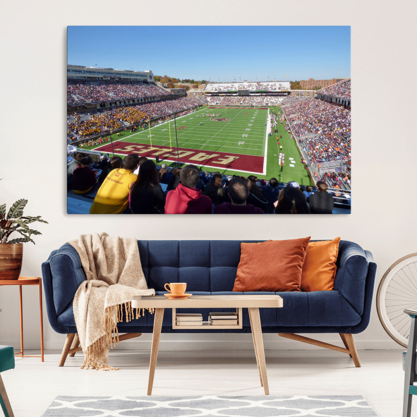 78117-MGV-CV-36X24-Boston College Eagles Football Team Print - Boston Alumni Stadium Wall Art Canvas Print