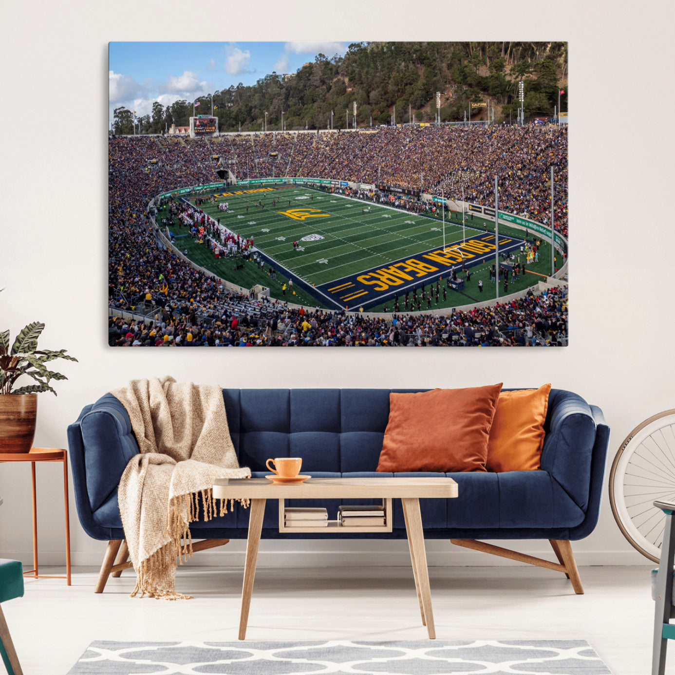 -University of California Golden Bears Football Team Print - Berkeley California Memorial Stadium Art