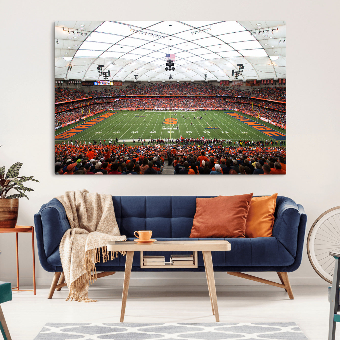 78104-MGV-CV-36X24-Syracuse University Orange Football Team Print - Syracuse JMA Wireless Dome Wall Art Canvas Print