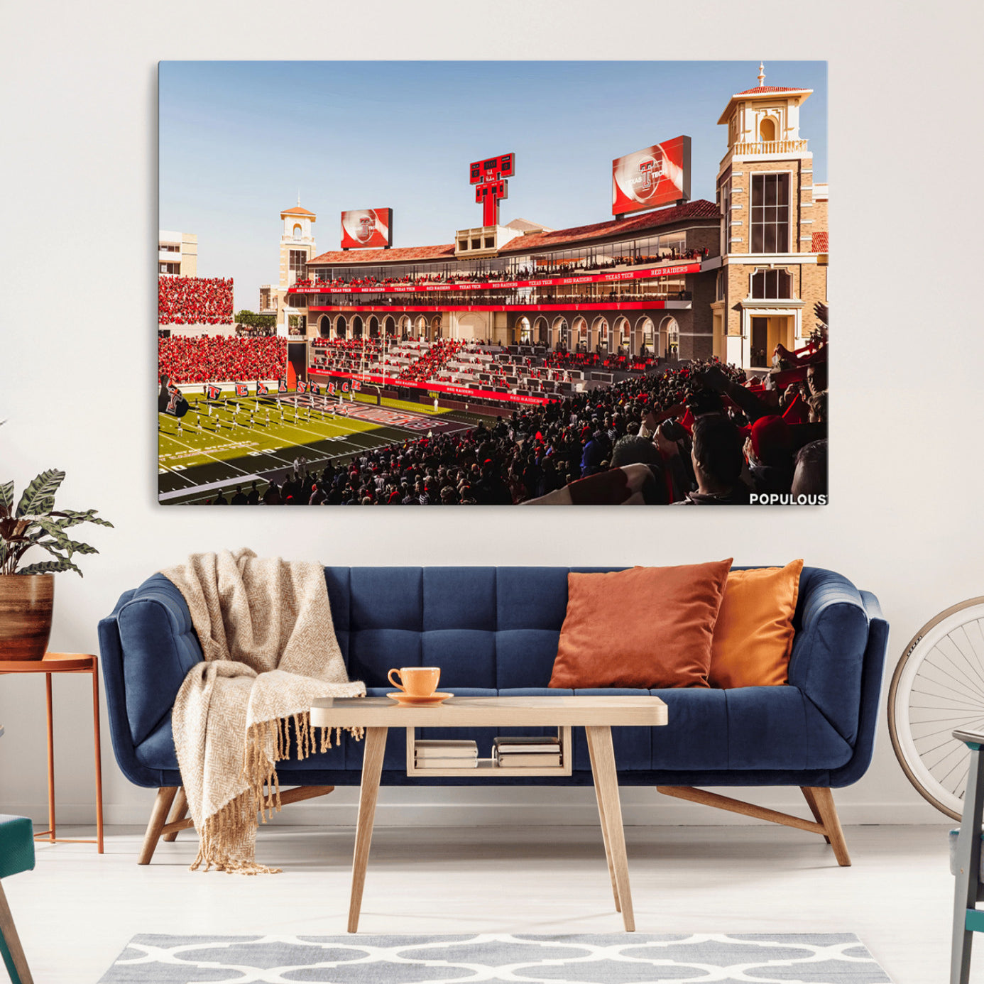 89744-MGV-CV-36X24-Jones AT&T Stadium Texas Tech Red Raiders Wall Art | Large Att Stadium Canvas Print | College
