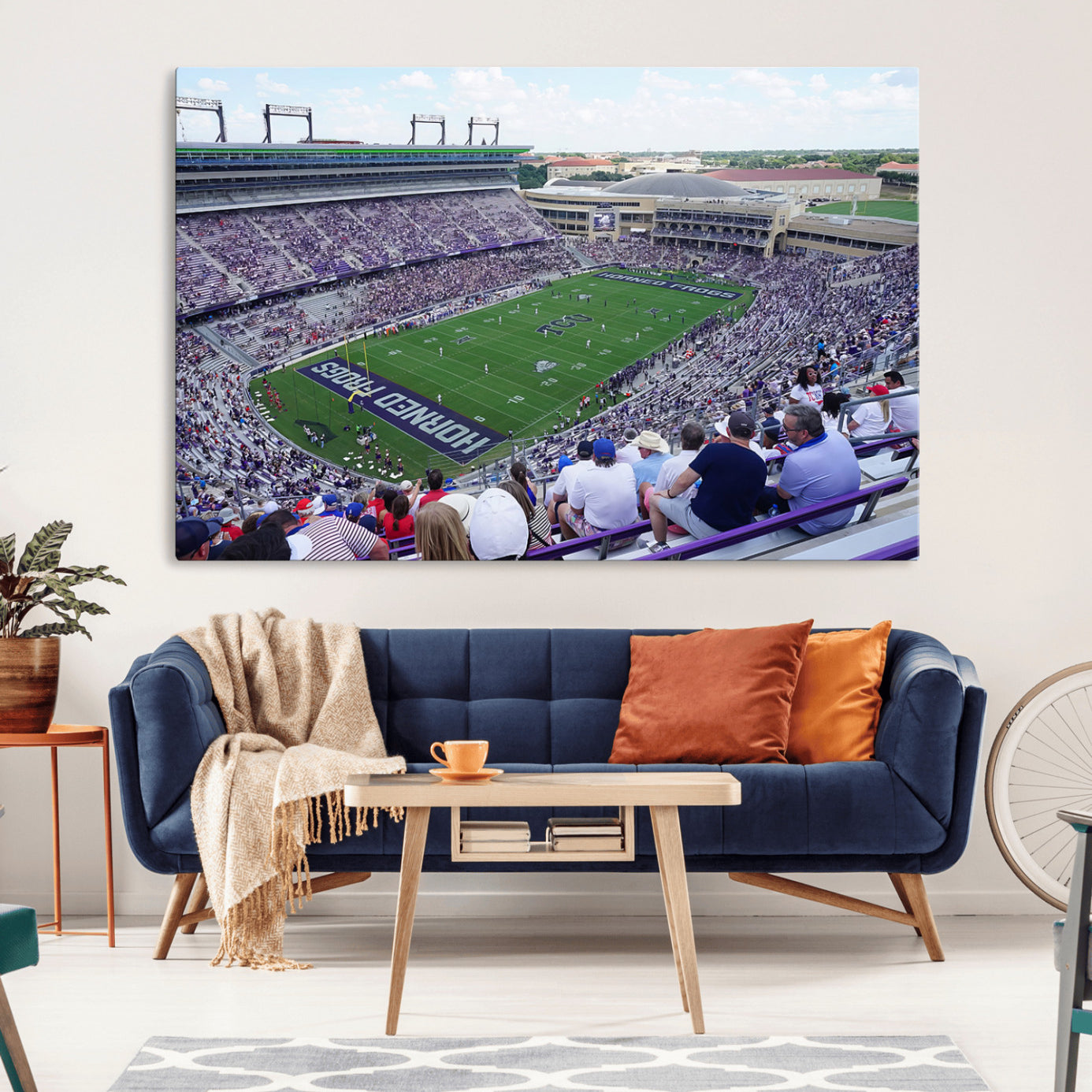 -The Texas Christian University TCU Horned Frogs Football Team Print - Fort Worth Amon G. Carter