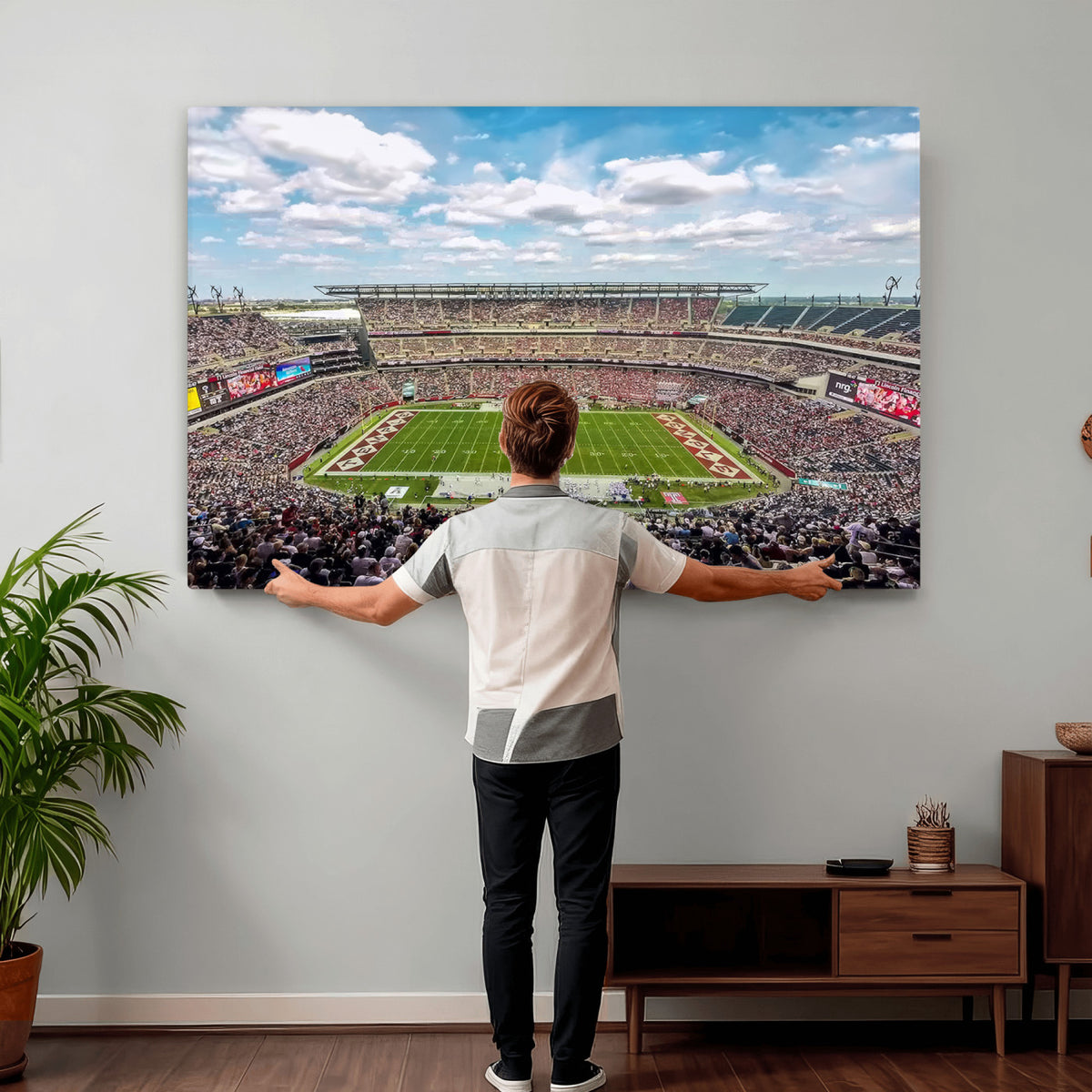 29243-PAN-FL-20X10 - The Temple University Owls Athletics Team Print - Philadelphia Lincoln Financial Field Stadium Wall