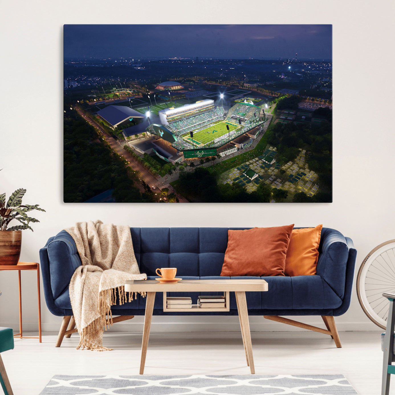 -The University of South Florida Bulls Football Team Print - Tampa USF Football Stadium Wall Art