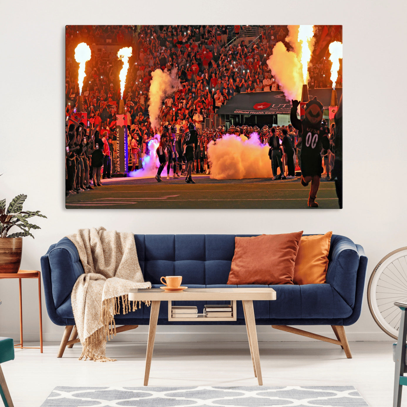 -The University of Texas at San Antonio Roadrunners Football Team Print - San Antonio Alamodome Wall
