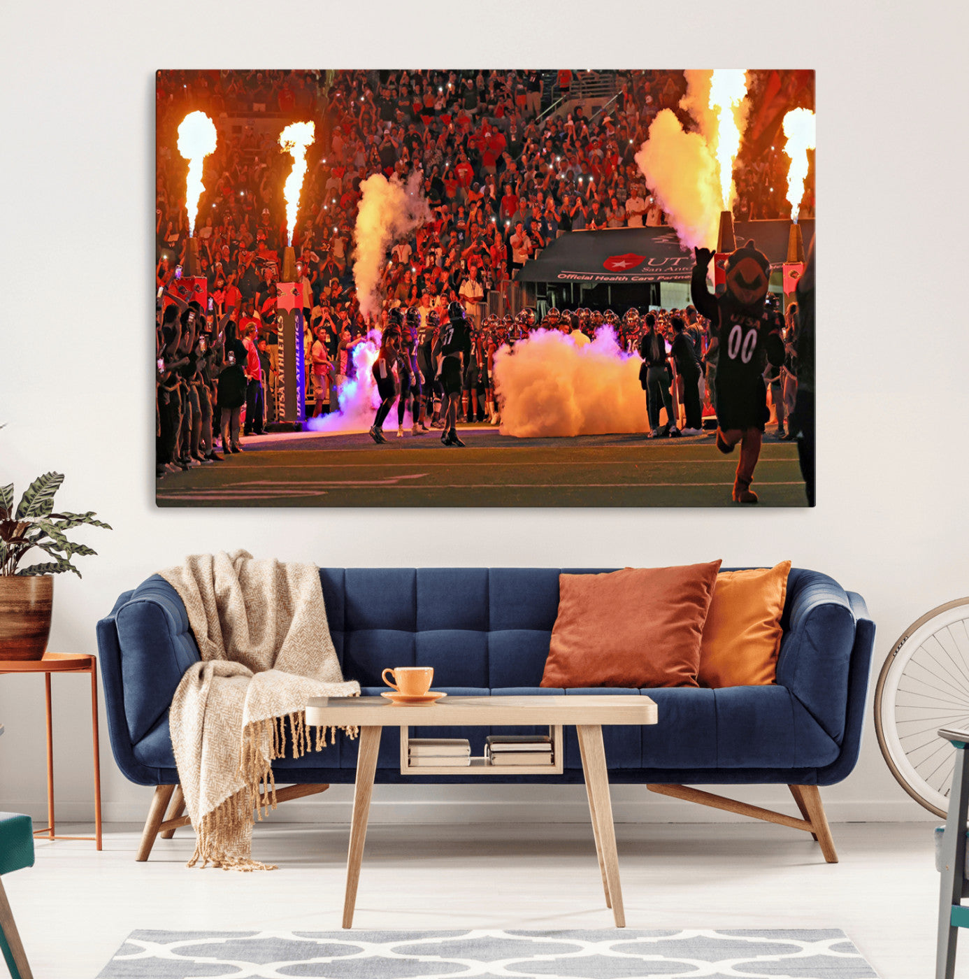 98664-MGV-CV-36X24-The University of Texas at San Antonio Roadrunners Football Team Print - San Antonio Alamodome Wall