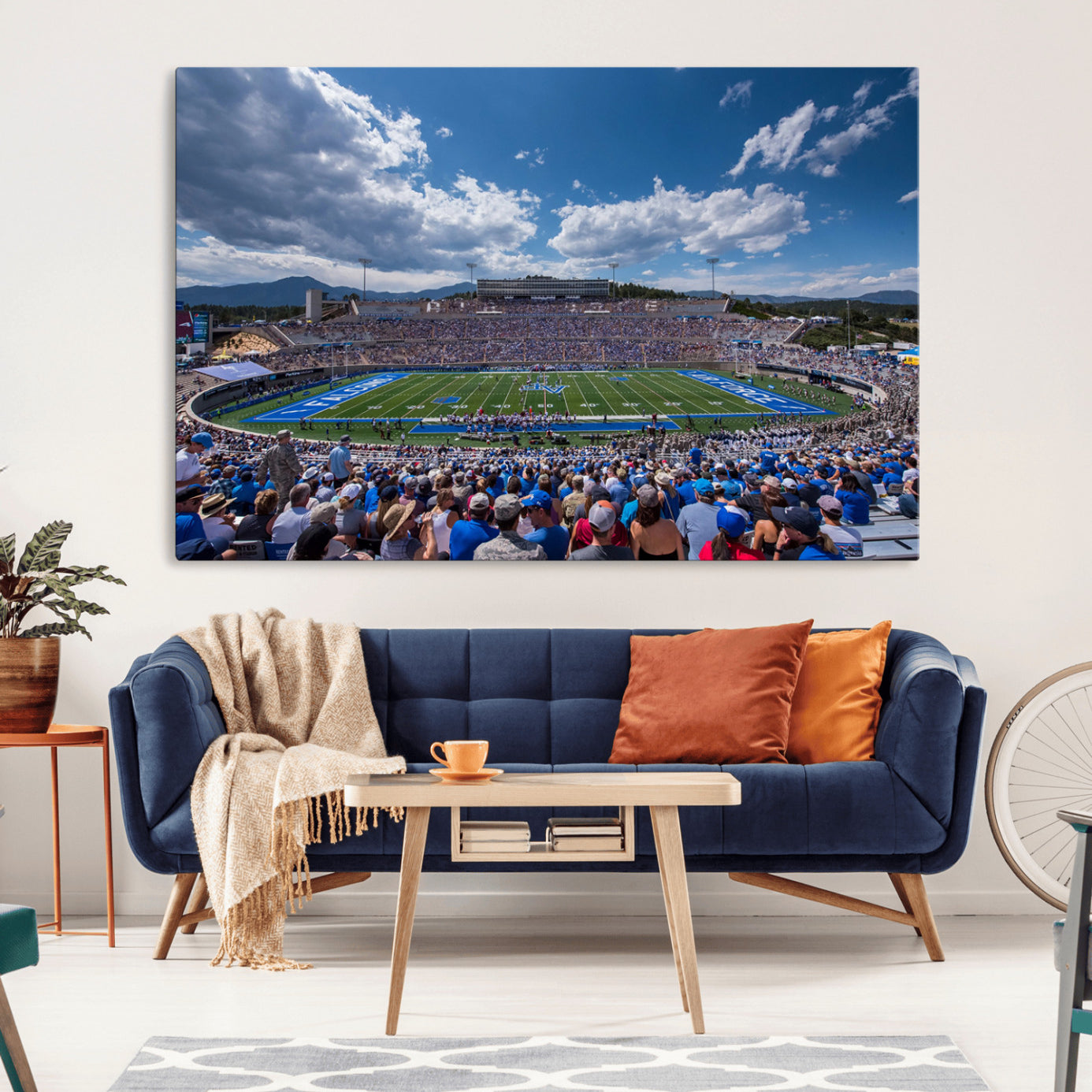59281-MGV-CV-36X24-Air Force Falcons Football Team Print - Colorado Springs Falcon Stadium Wall Art Canvas Print