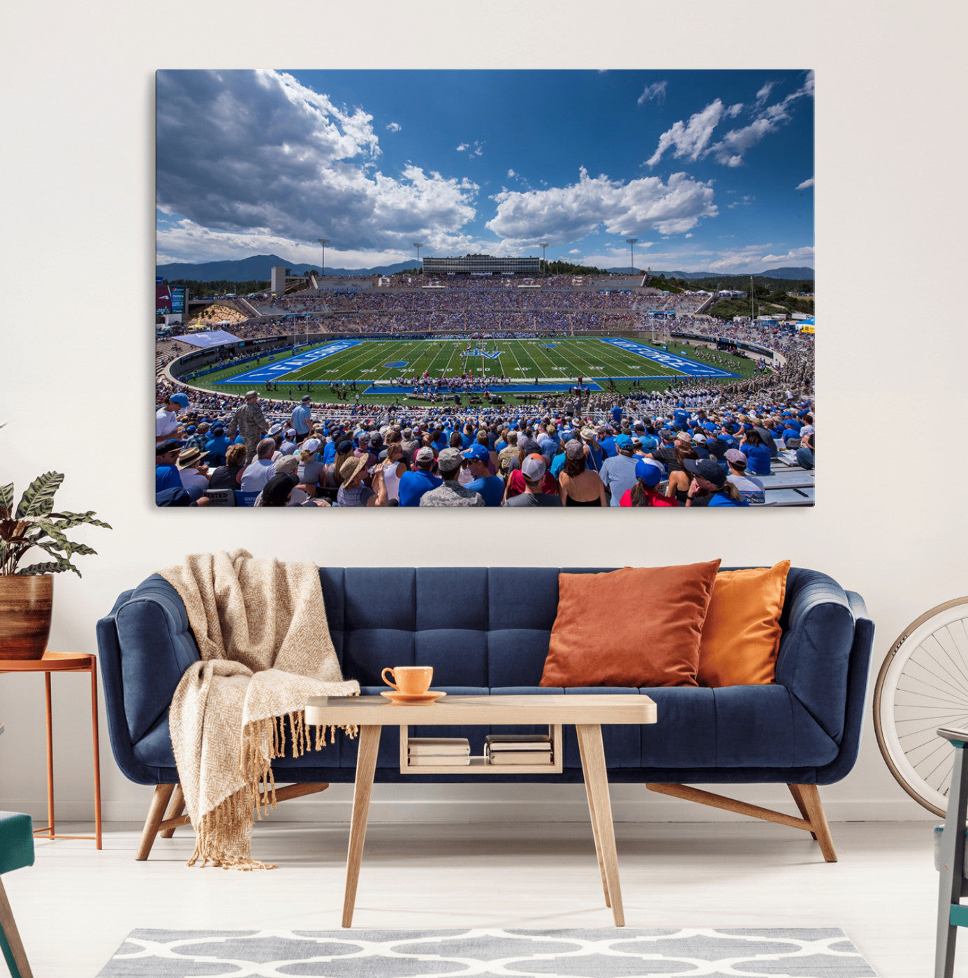 59281-MGV-CV-36X24-Air Force Falcons Football Team Print - Colorado Springs Falcon Stadium Wall Art Canvas Print