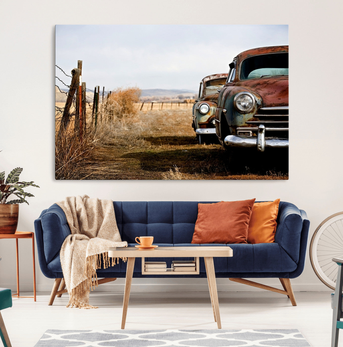 33308-MGV-CV-36X24-Classic Cars Vintage Wall Art Canvas Print