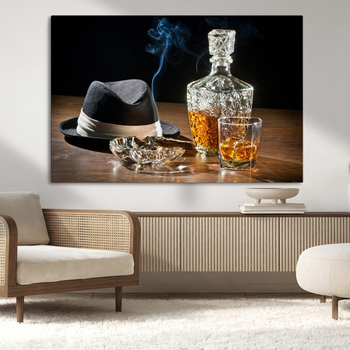 14629-MGV-CV-36X24-Extra Large Bourbon Decor Whiskey Wall Art Canvas Print