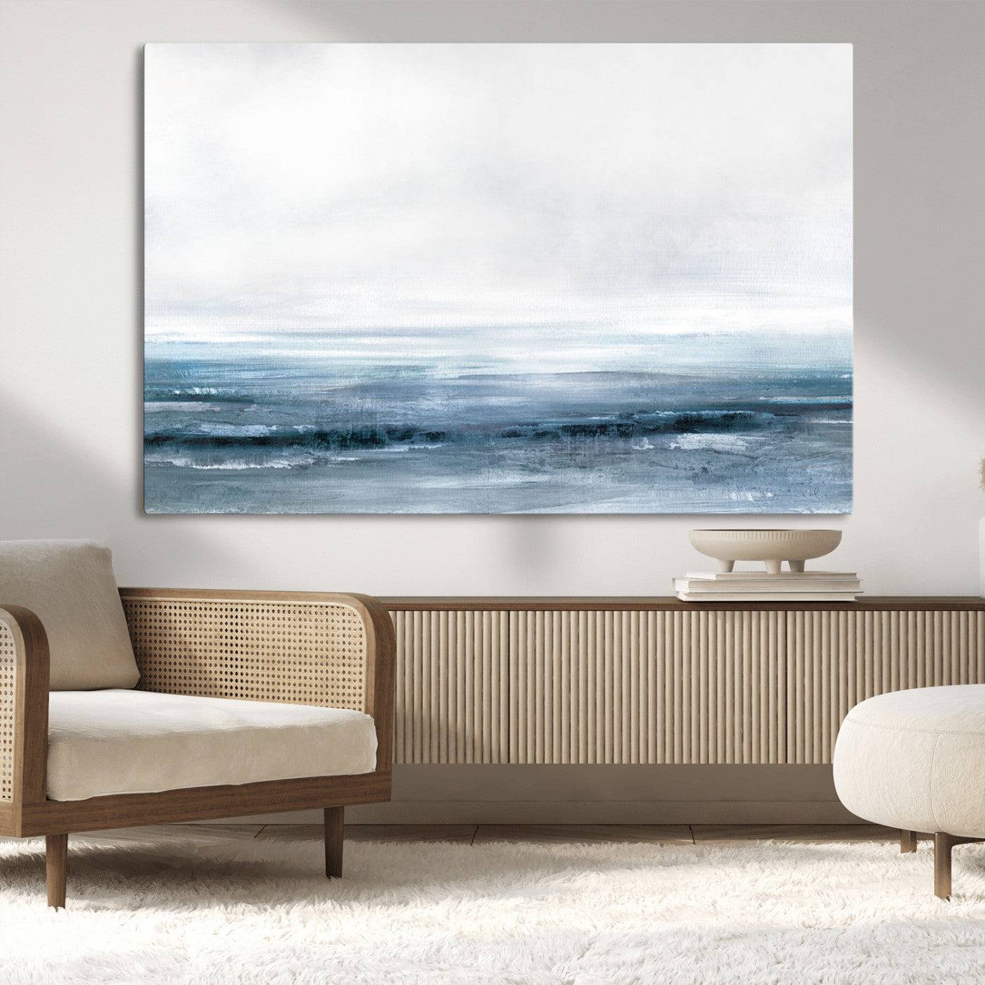 65702-MGV-CV-36X24-Blue Ocean Abstract Artwork Wall Art Canvas Print