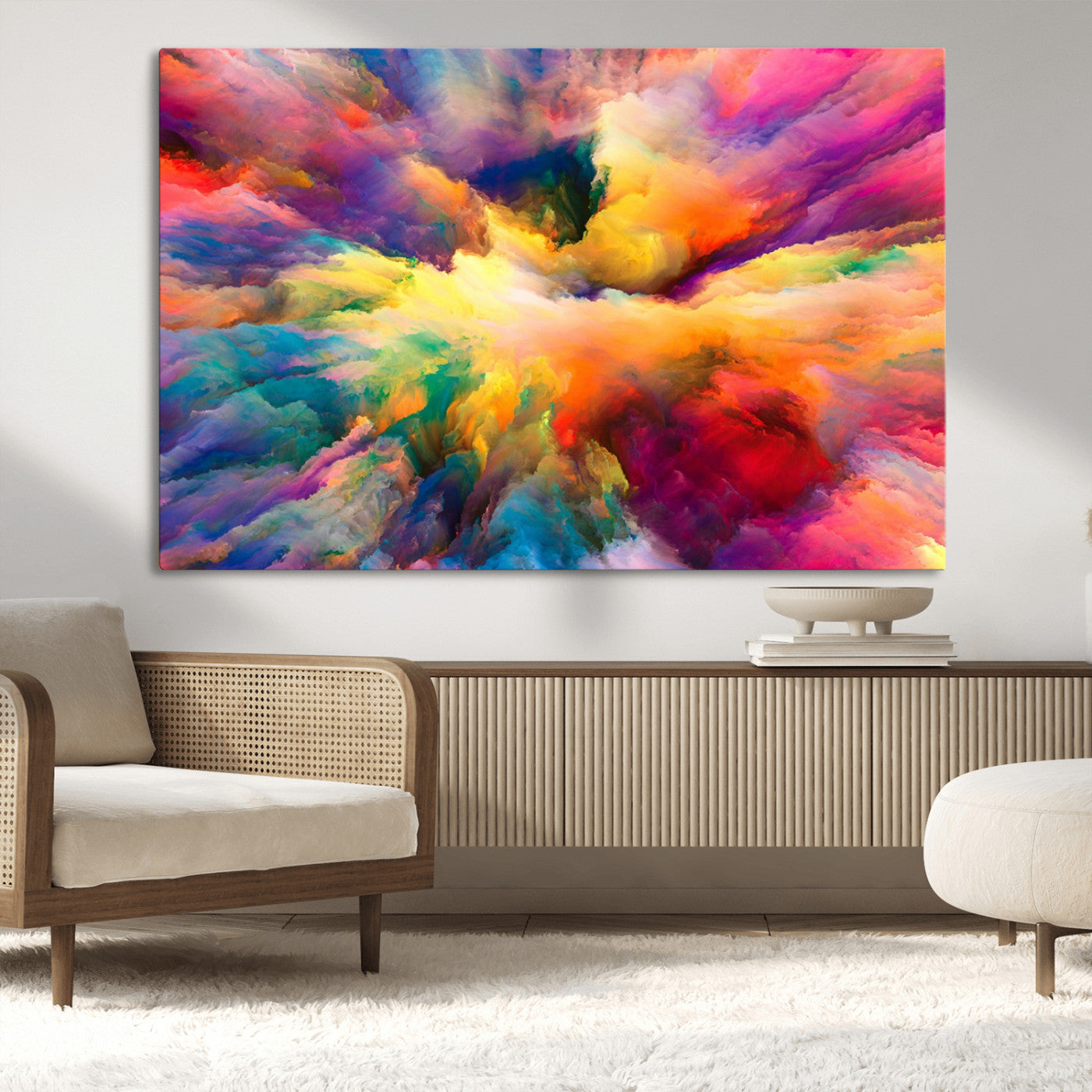 61038-MGV-CV-36X24-Blazing Vibrant Colors Cloud Wall Art Canvas Print