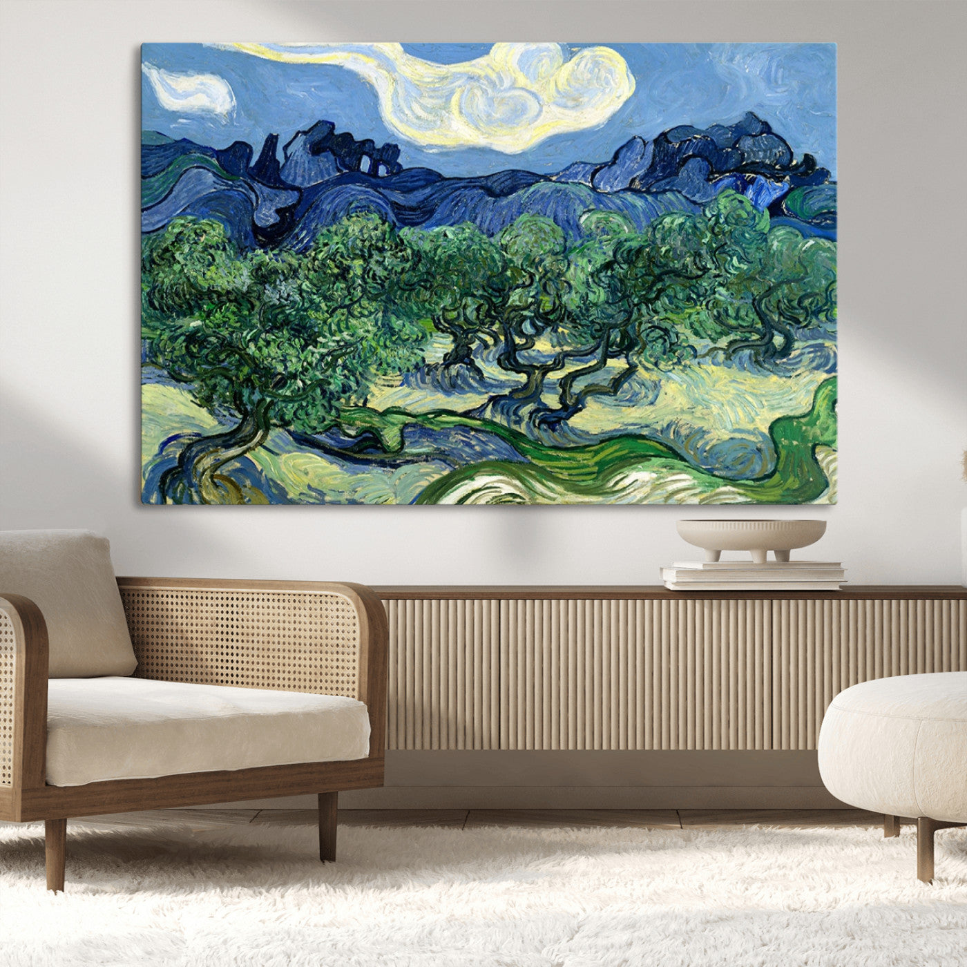 80252-MGV-CV-36X24-Olive Trees Van Gogh Wall Art Canvas Print