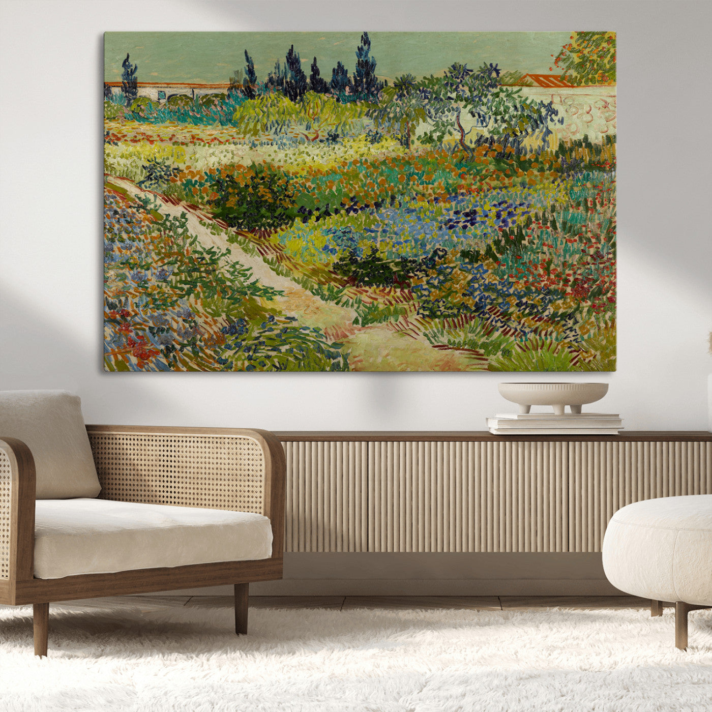 96965-MGV-CV-36X24-Vincent van Gogh Garden at Arles Wall Art Canvas Print