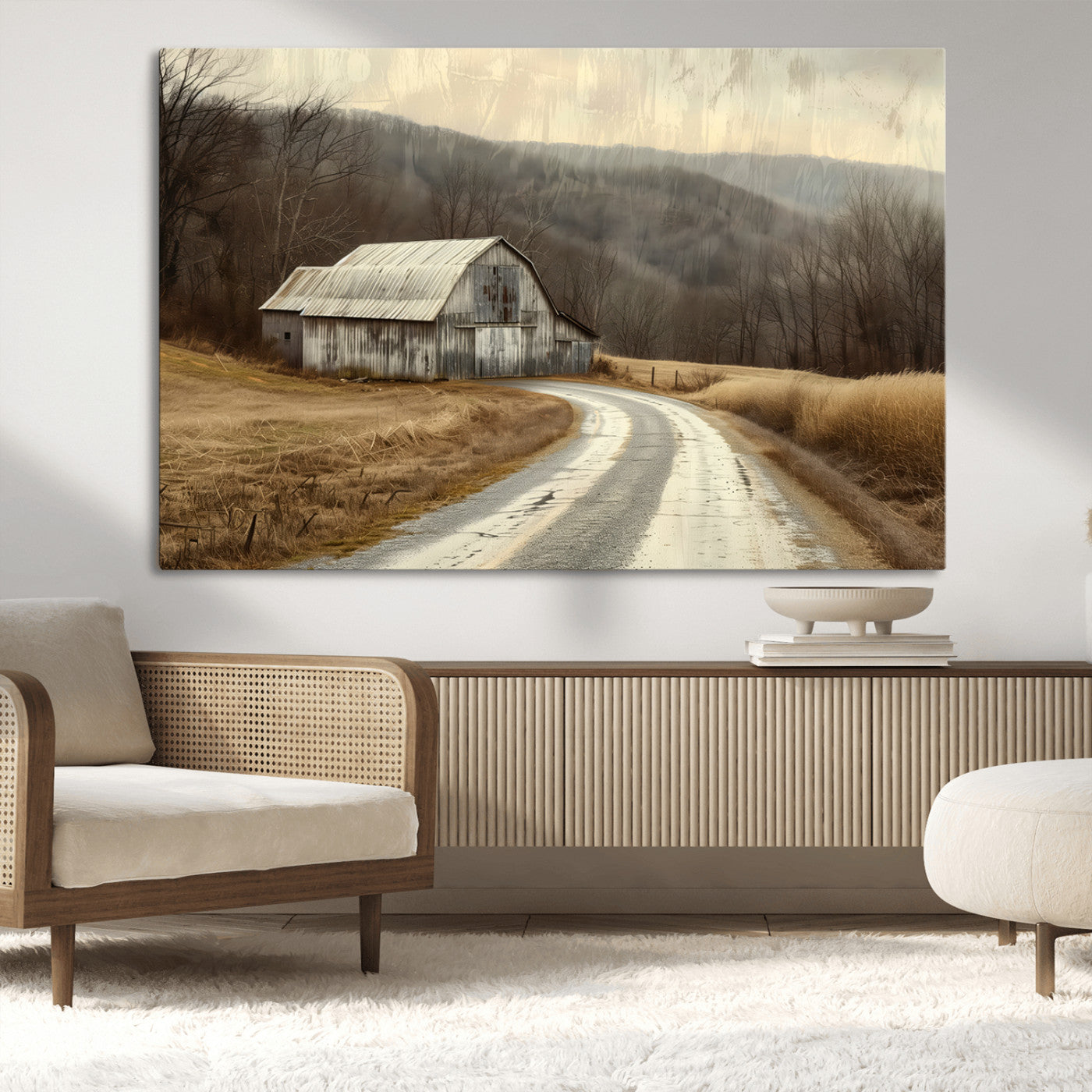 10376-MGV-CV-36X24-Vintage Barn for Farmhouse Wall Decor Canvas Print