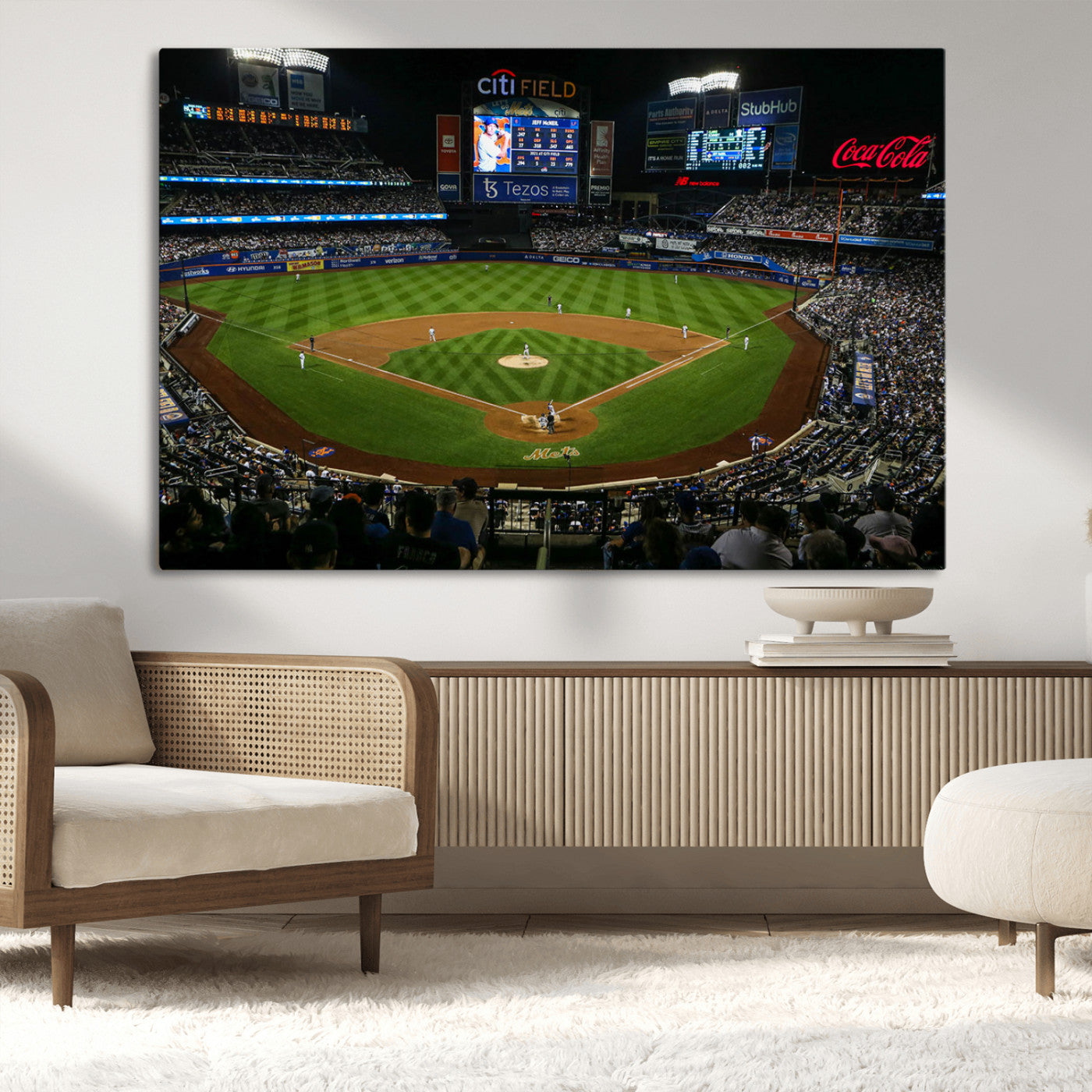 25148-MGV-CV-36X24-Los Angeles Dodgers Baseball Team Print - California Dodger Stadium Wall Art Canvas Print