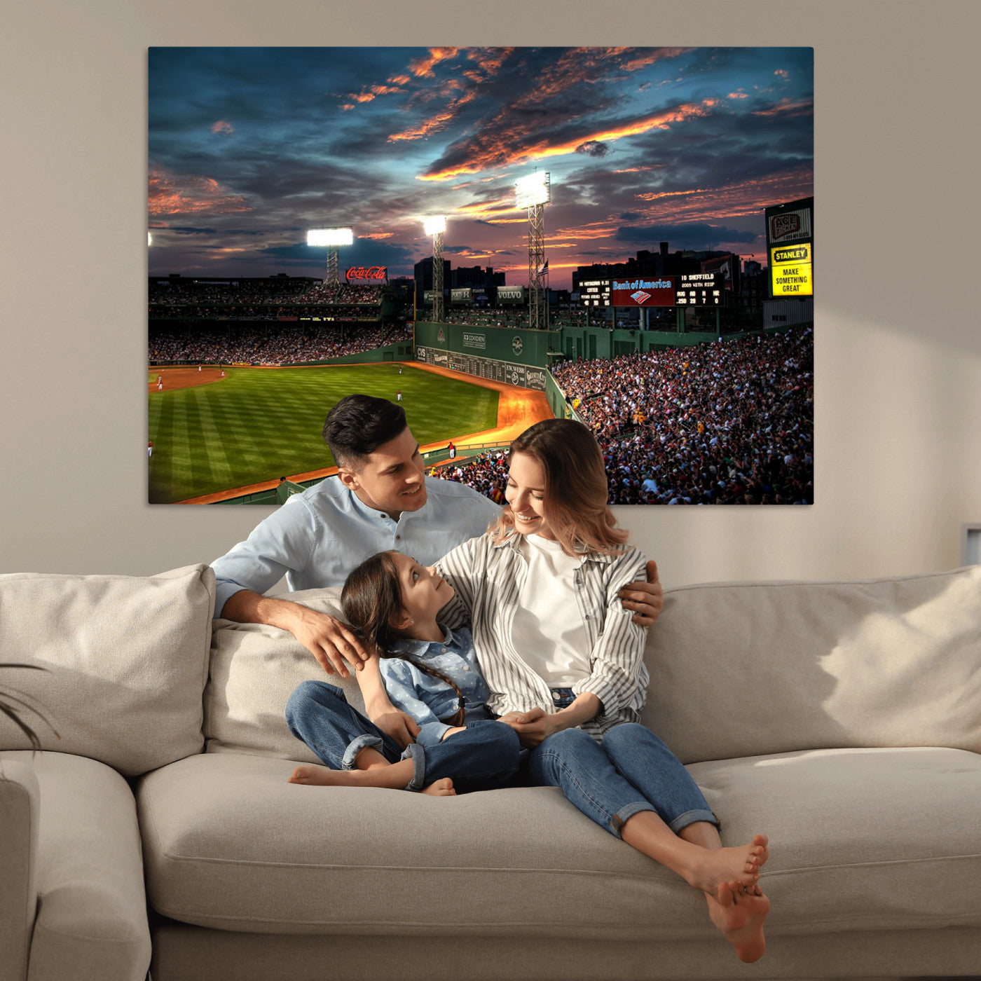 -Fenway Park Wall Art Canvas Print | Large Baseball Stadium Canvas Print for Boston Red Sox Fans |