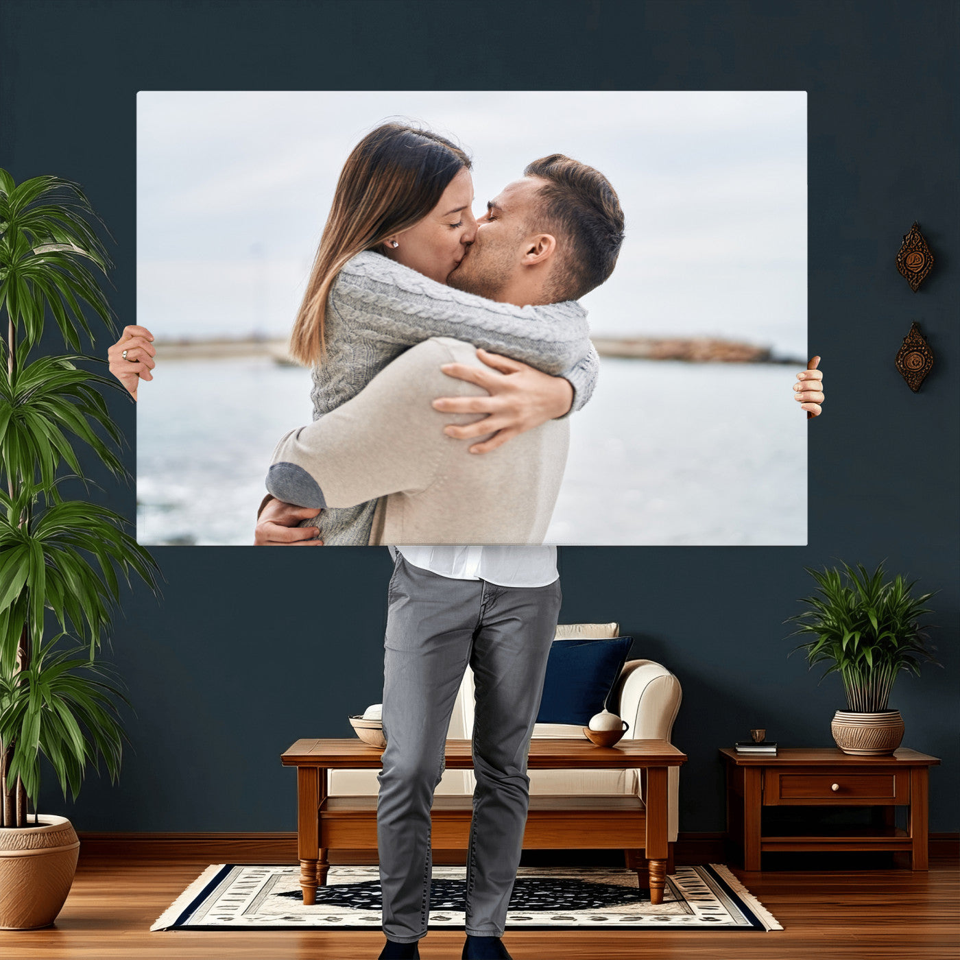 28984291-MGV-CV-36X24 - Custom Photo with Framed Canvas Wall Art Canvas Print Personalized Picture Print Framed Wall Art Digitally Printed Photo