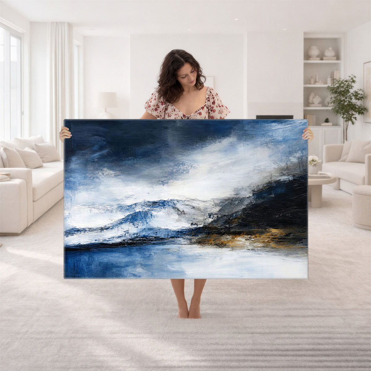 48142030-MGV-CV-36X24 - Extra Large Abstract Wall Art Canvas Print