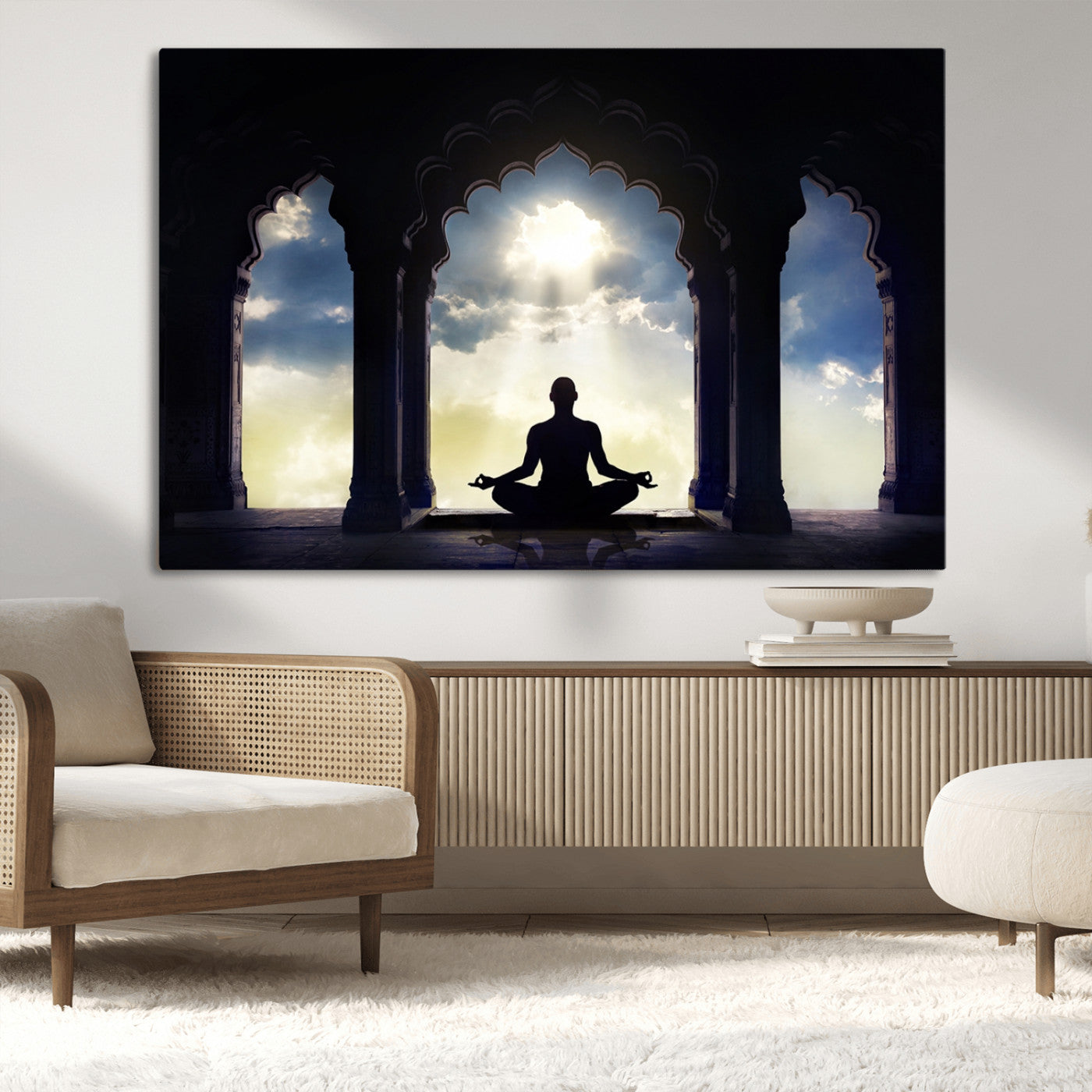 -Women and Yoga Wall Art Canvas Print