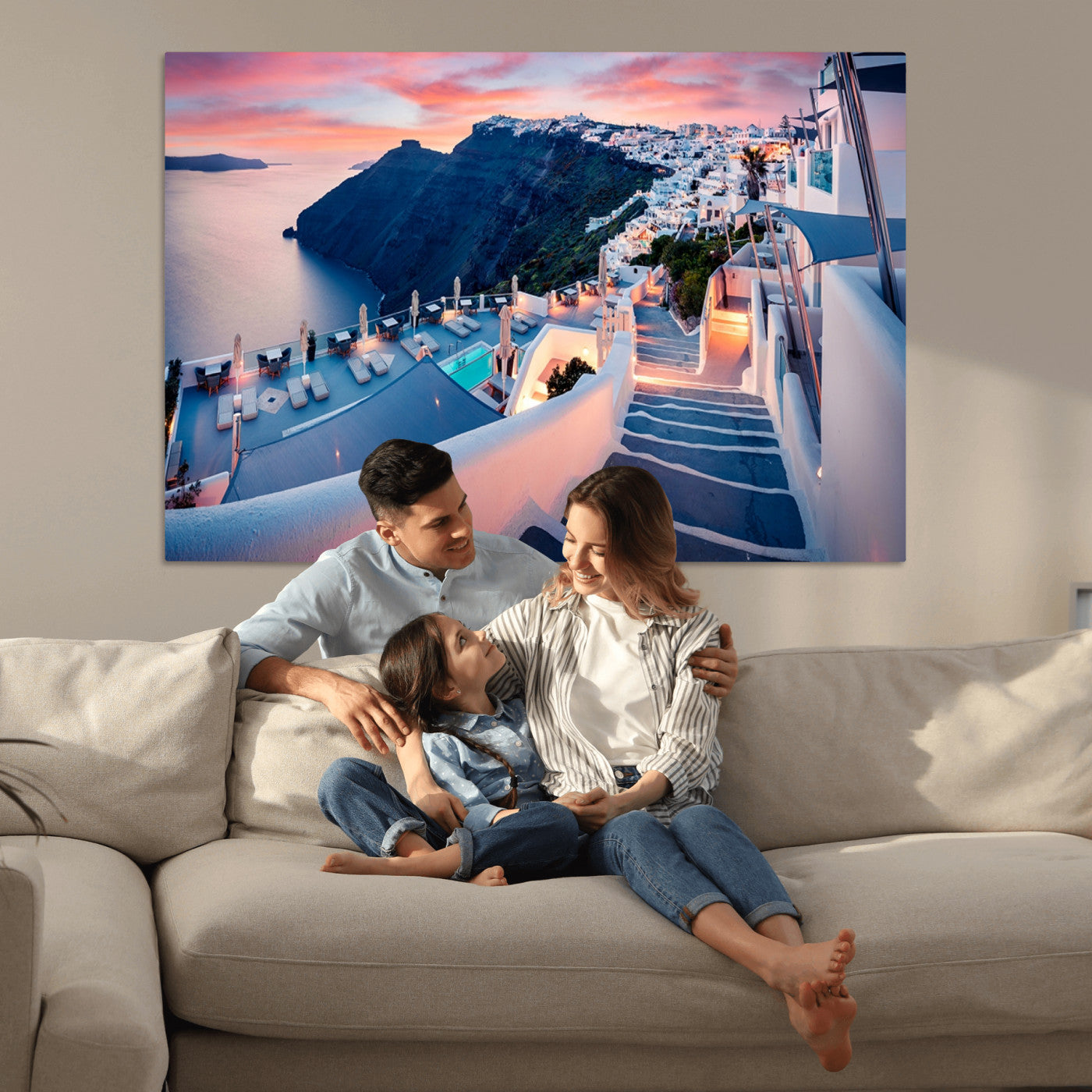 -Greece Santorini Wall Art Landscape Canvas Print